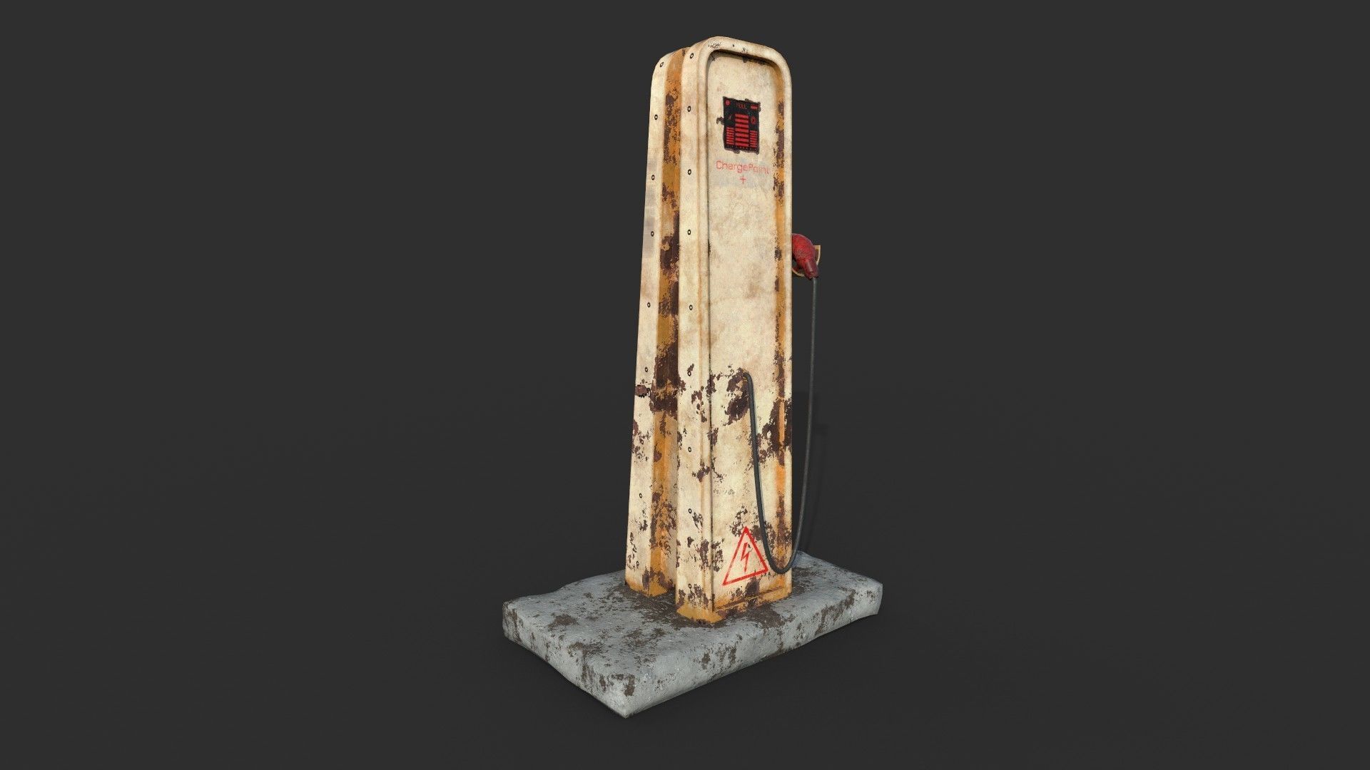 Electric Vehicle Charger Low-poly 3D model_1