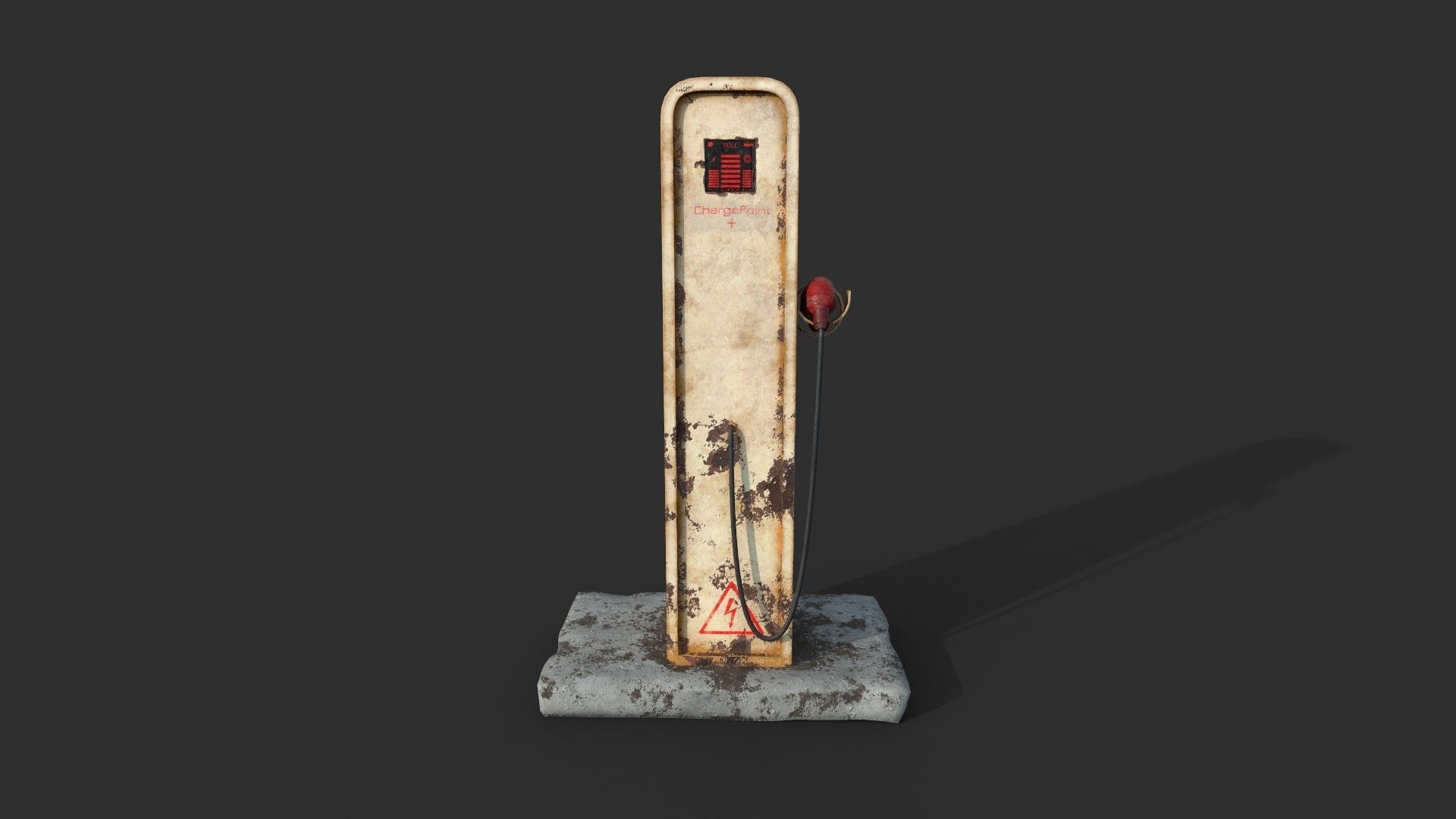 Electric Vehicle Charger Low-poly 3D model_2