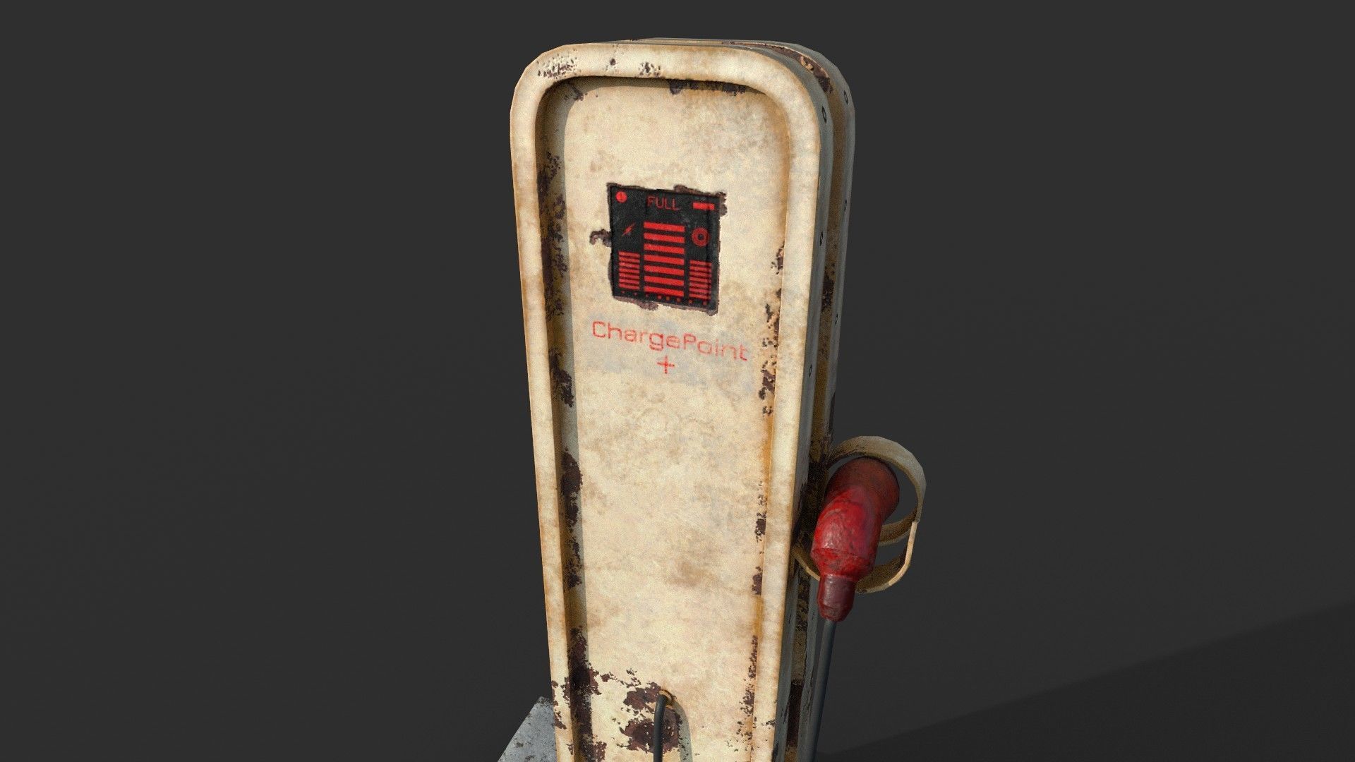 Electric Vehicle Charger Low-poly 3D model_4