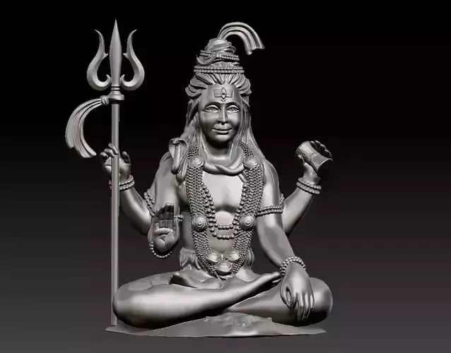 Lord Shiva statue for 3d print