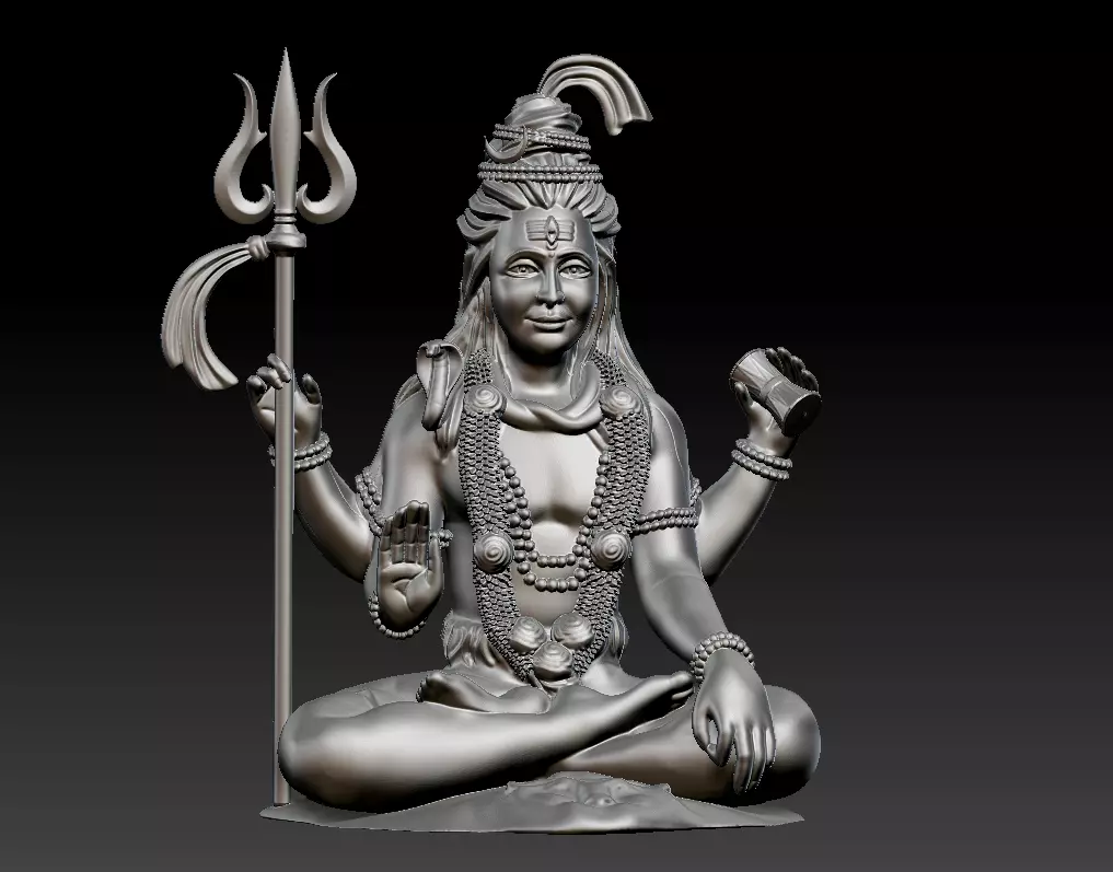 Lord Shiva statue for 3d print 3D print model_0