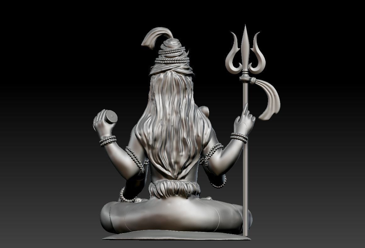Lord Shiva statue for 3d print 3D print model_2
