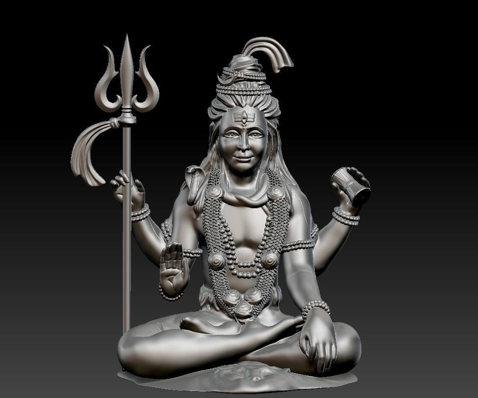 Lord Shiva statue for 3d print 3D print model_1