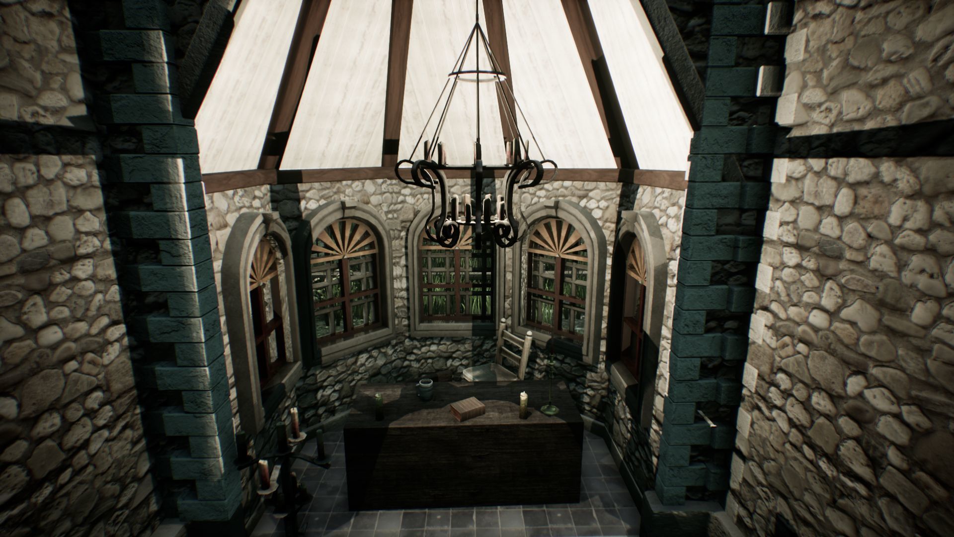 Stone Church Unreal Engine  Low-poly 3D model_15