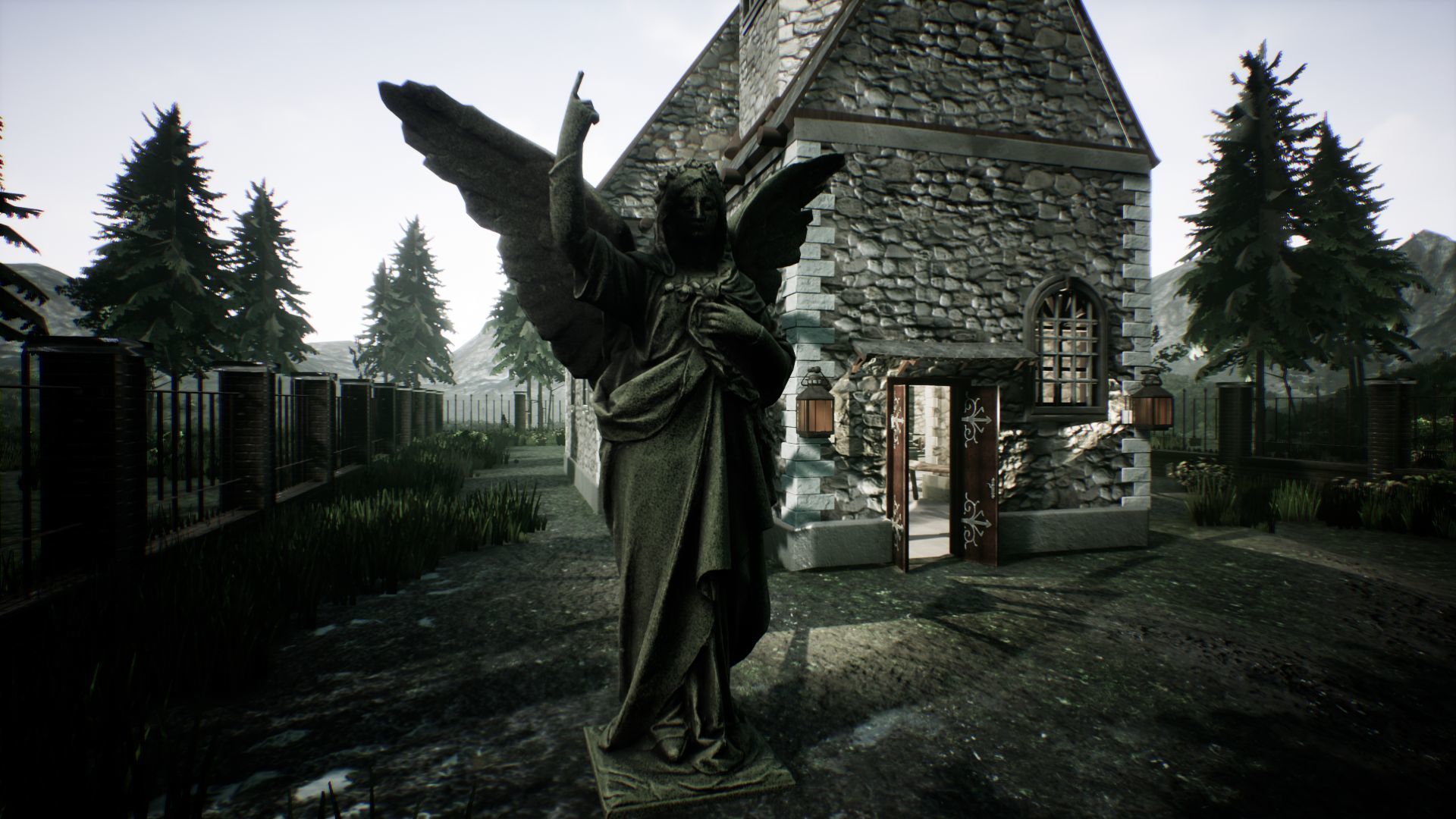 Stone Church Unreal Engine  Low-poly 3D model_18