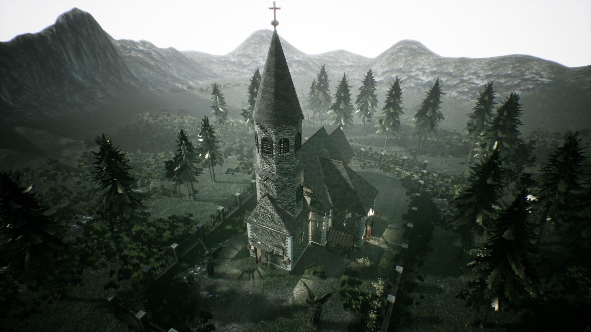 Stone Church Unreal Engine  Low-poly 3D model_20