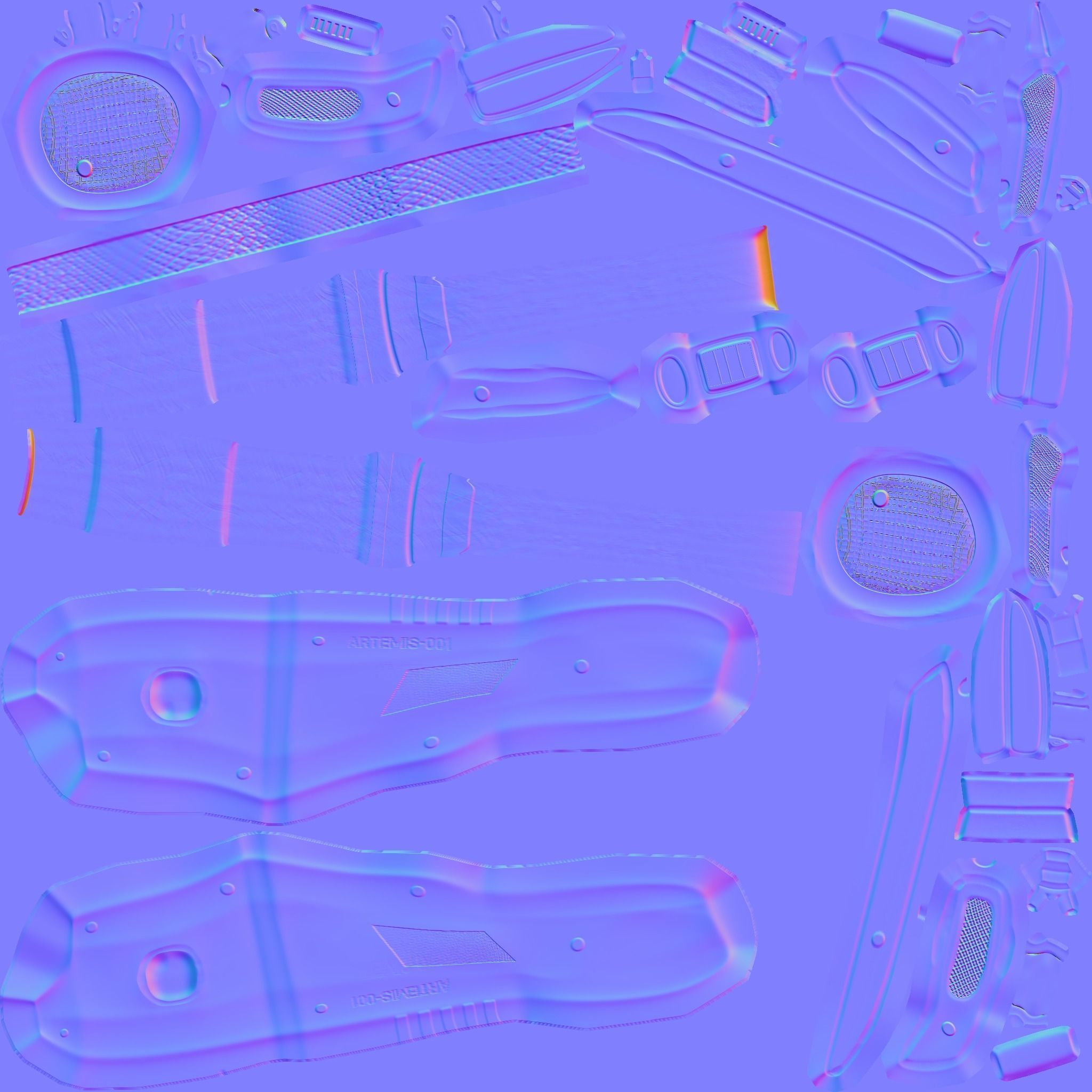 Sci-Fi Gun - Artemis 001 - Futuristic Weapon Low-poly 3D model_19