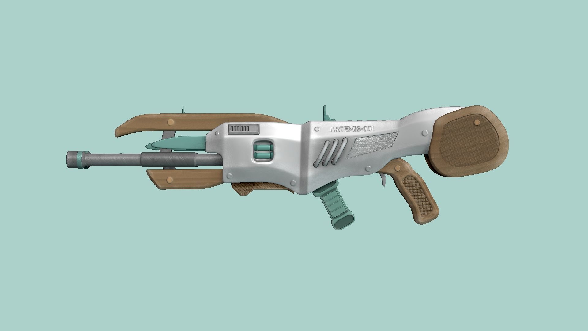 Sci-Fi Gun - Artemis 001 - Futuristic Weapon Low-poly 3D model_6