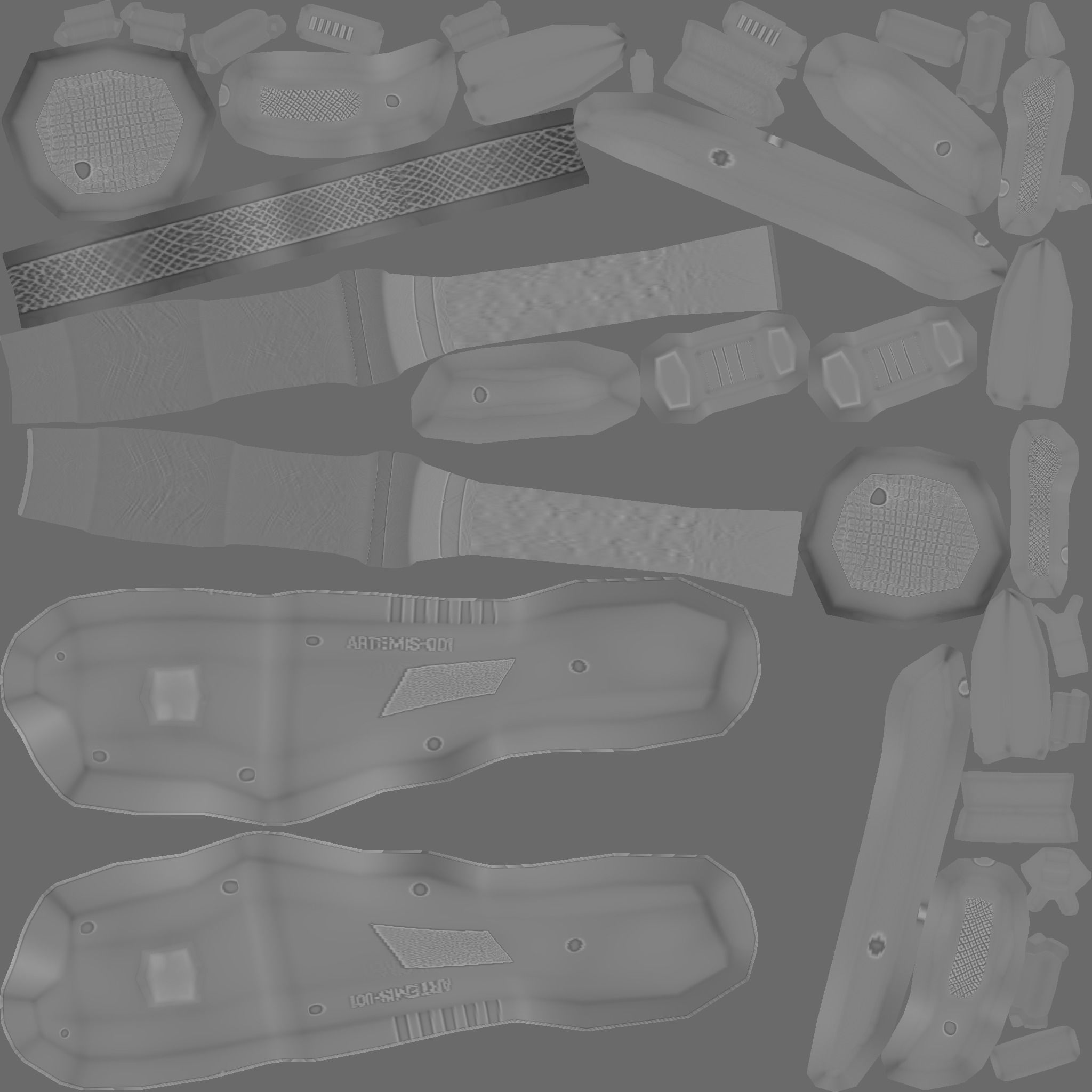 Sci-Fi Gun - Artemis 001 - Futuristic Weapon Low-poly 3D model_25