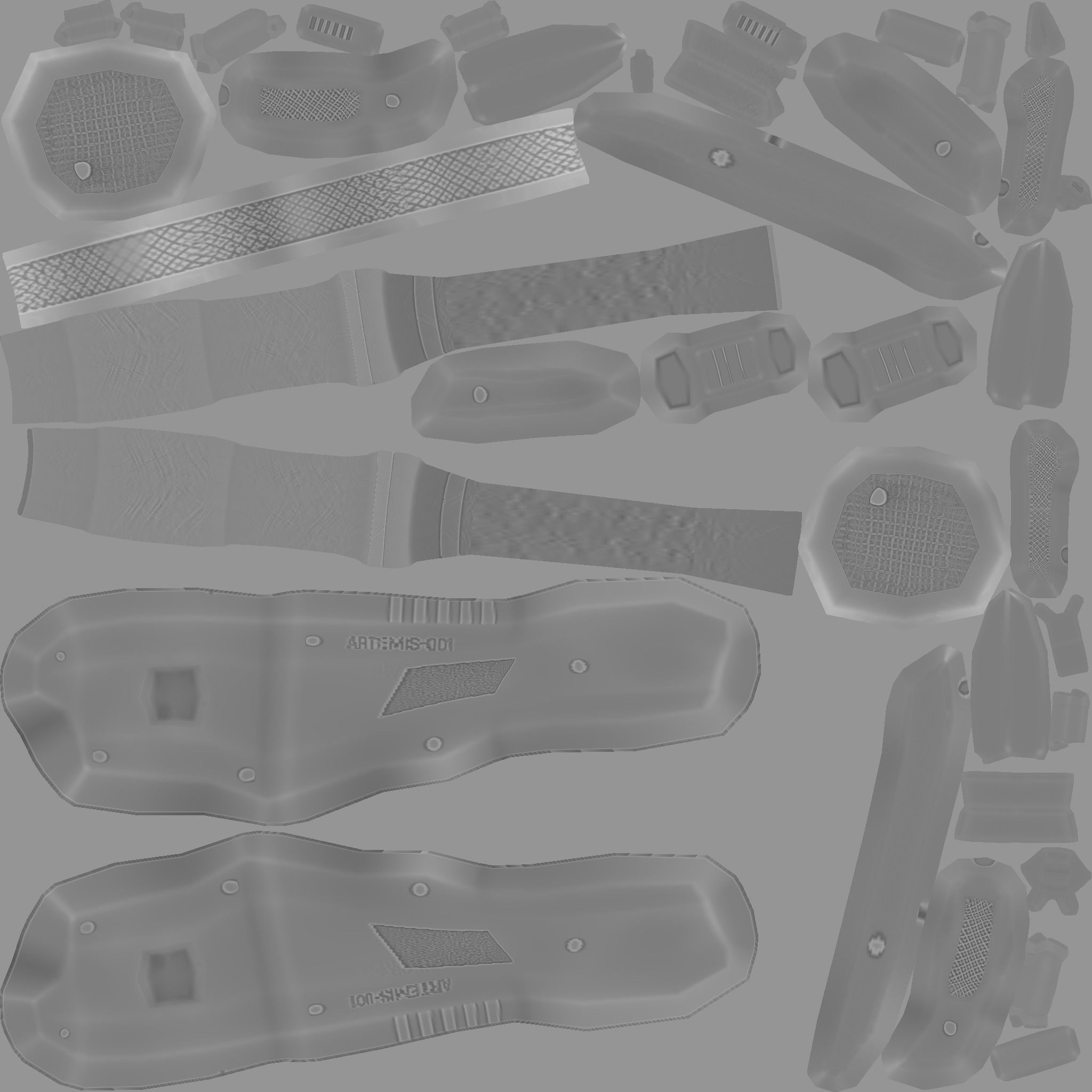 Sci-Fi Gun - Artemis 001 - Futuristic Weapon Low-poly 3D model_23