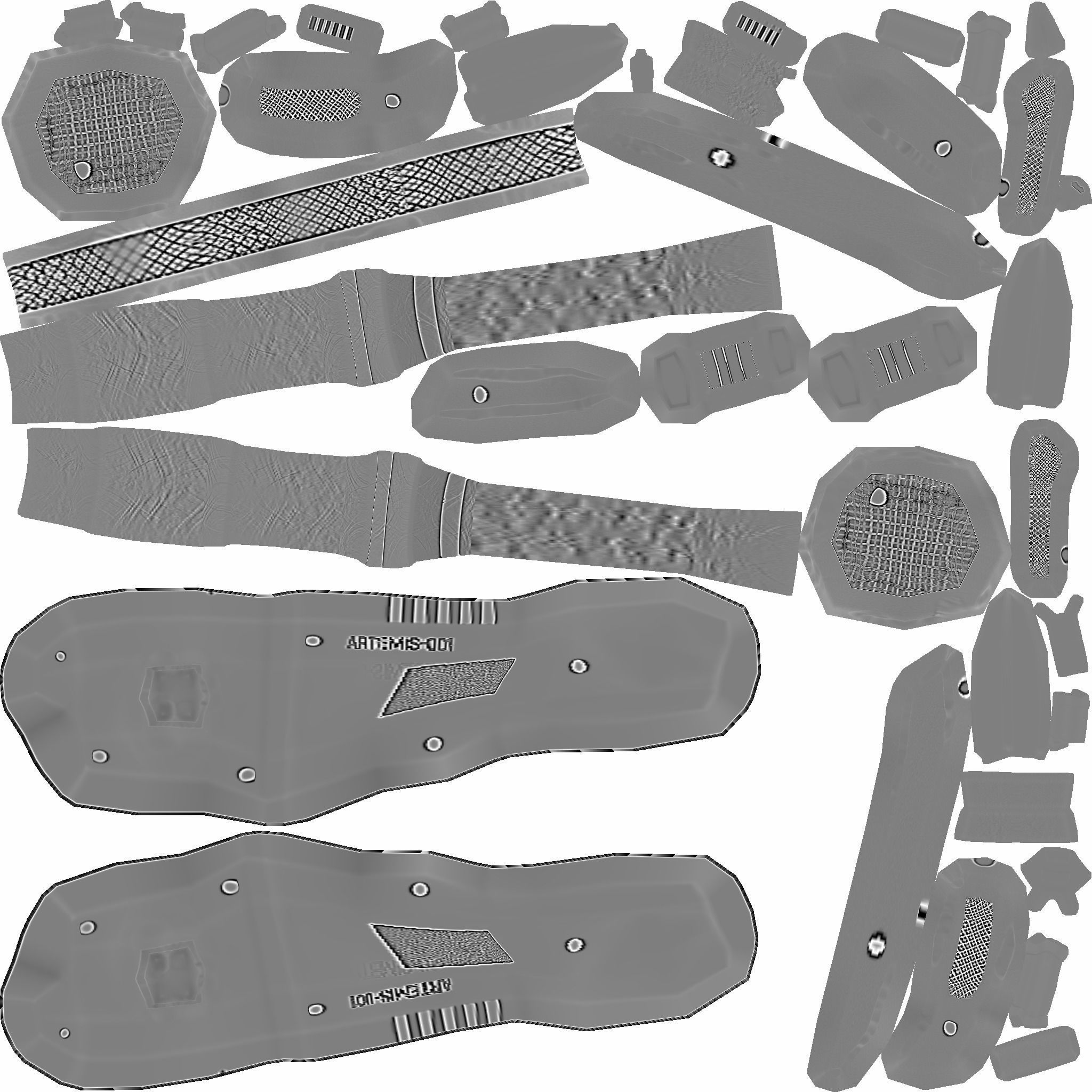 Sci-Fi Gun - Artemis 001 - Futuristic Weapon Low-poly 3D model_21