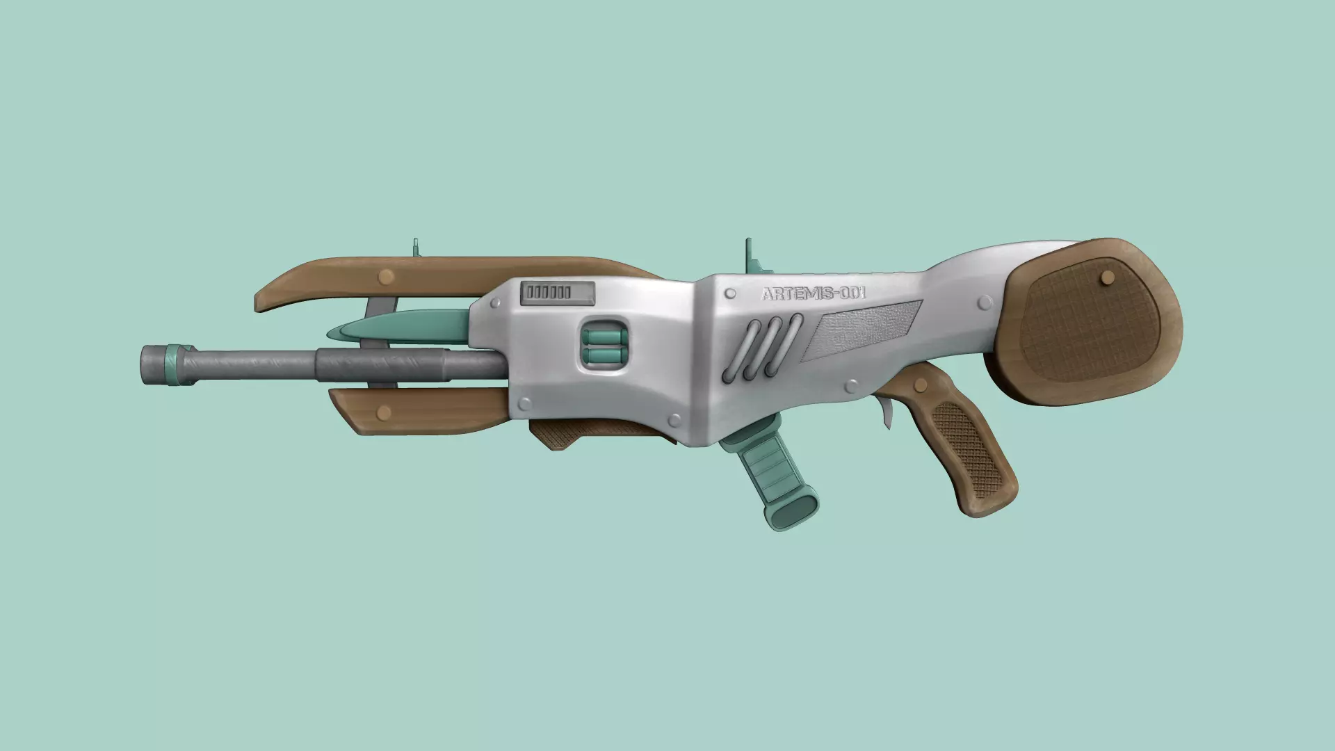 Sci-Fi Gun - Artemis 001 - Futuristic Weapon Low-poly 3D model_0