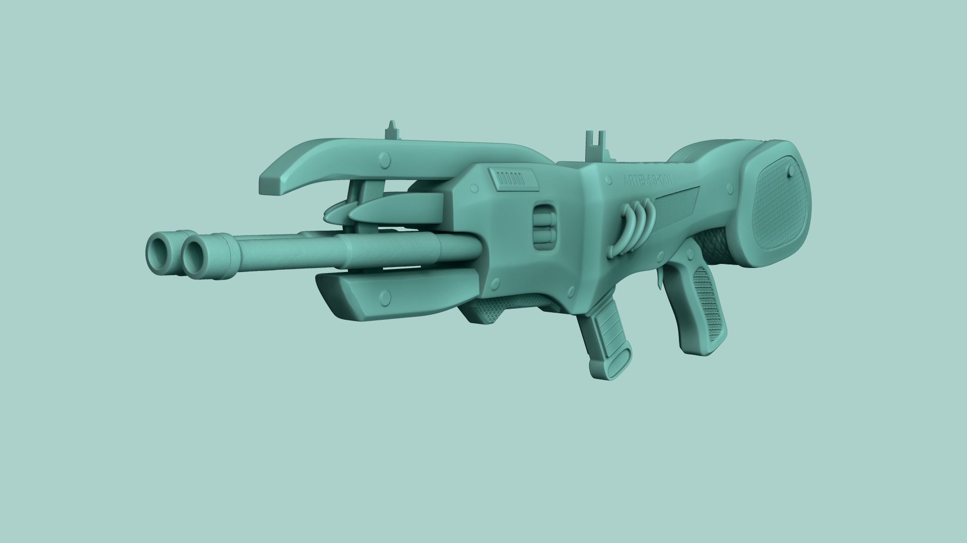 Sci-Fi Gun - Artemis 001 - Futuristic Weapon Low-poly 3D model_1