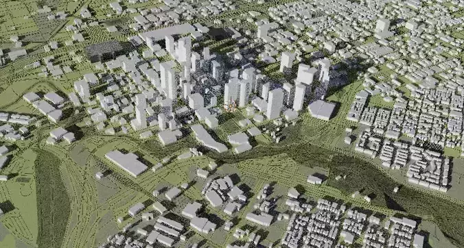 Houston 2021 city map  3D model