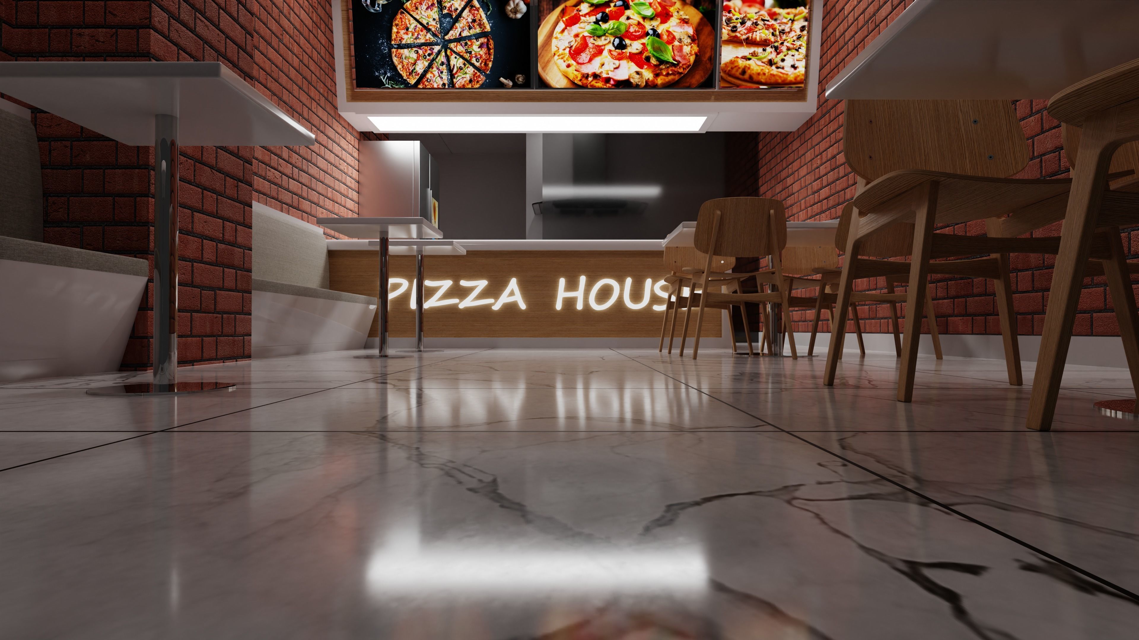 Chair wooden 3D model_16