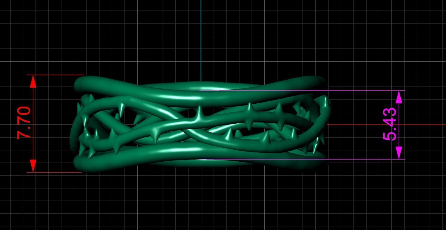  thorn ring  3D print model_1