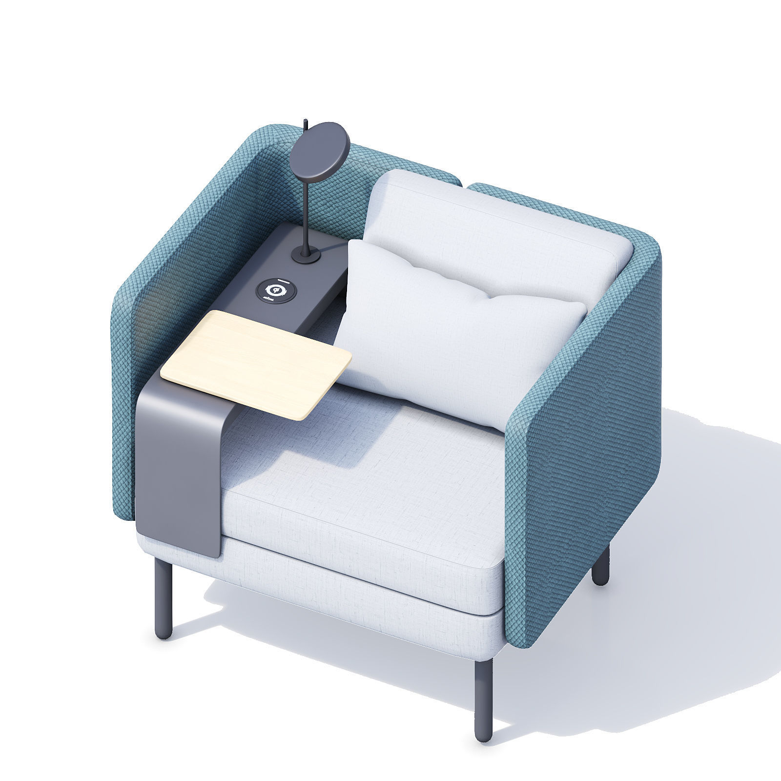 Royal-Ahrend-Charge-lounge Collection two seater sofa 3D model_3