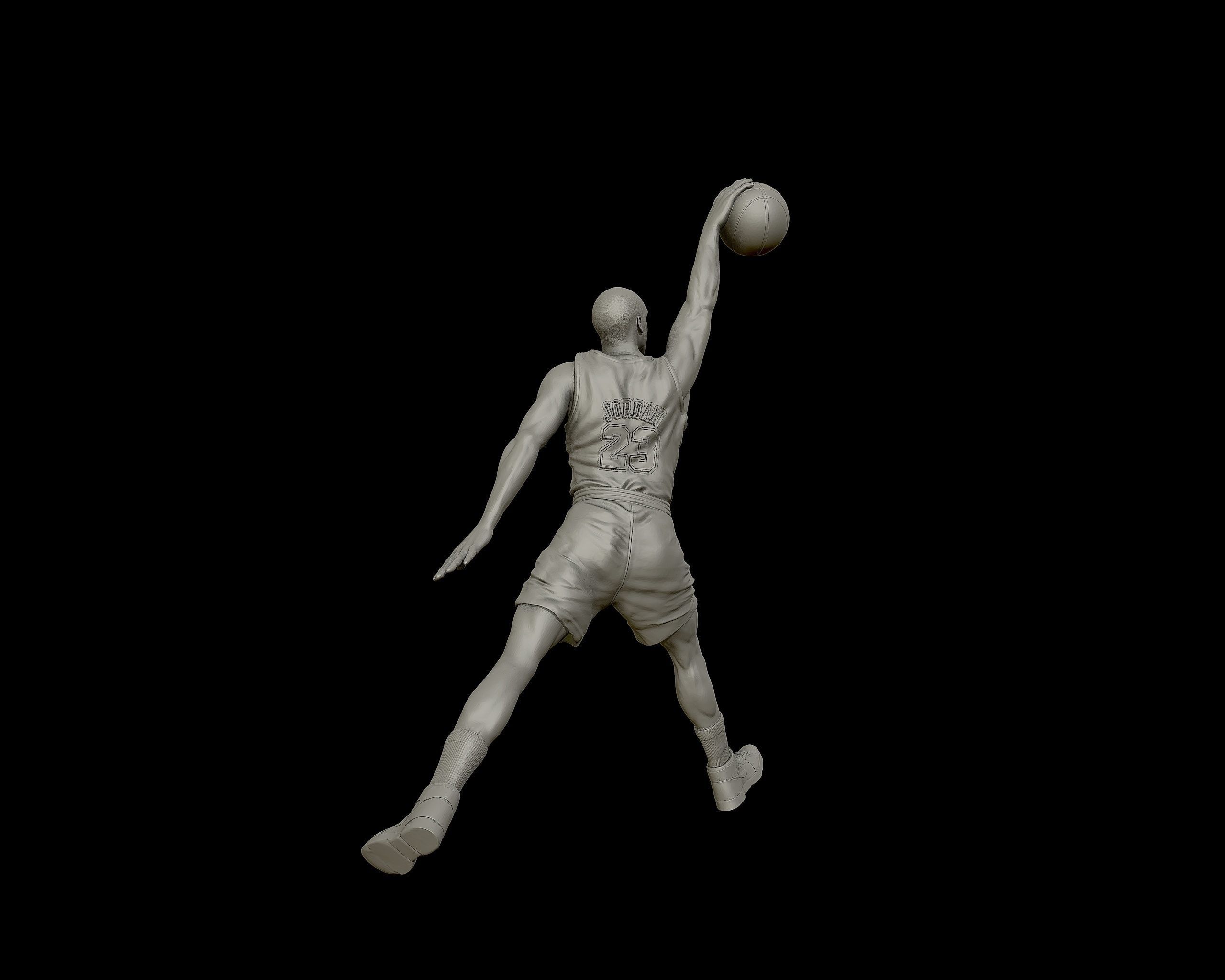 Michael Jordan Dunk Sculpture 3D print model_19