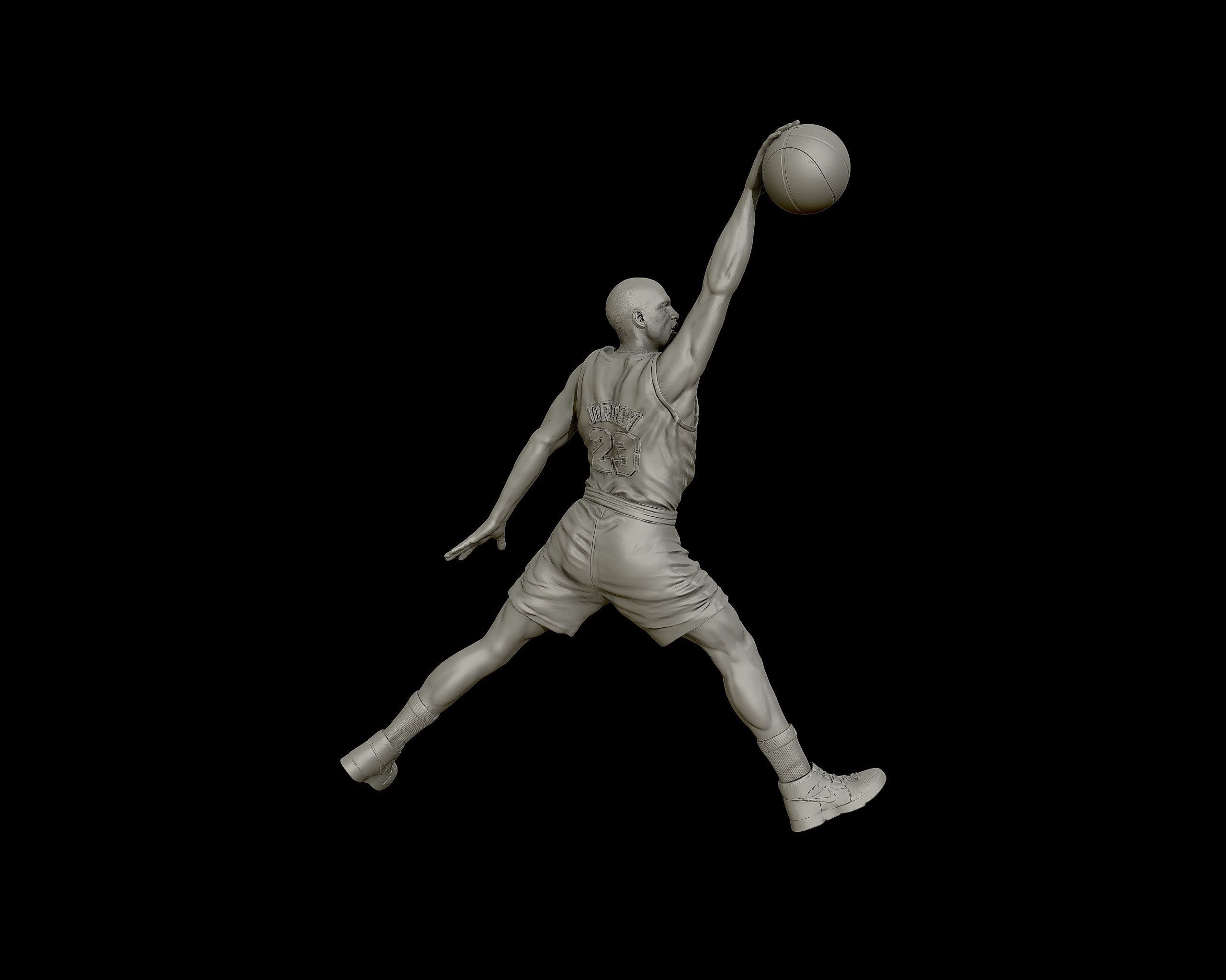 Michael Jordan Dunk Sculpture 3D print model_17