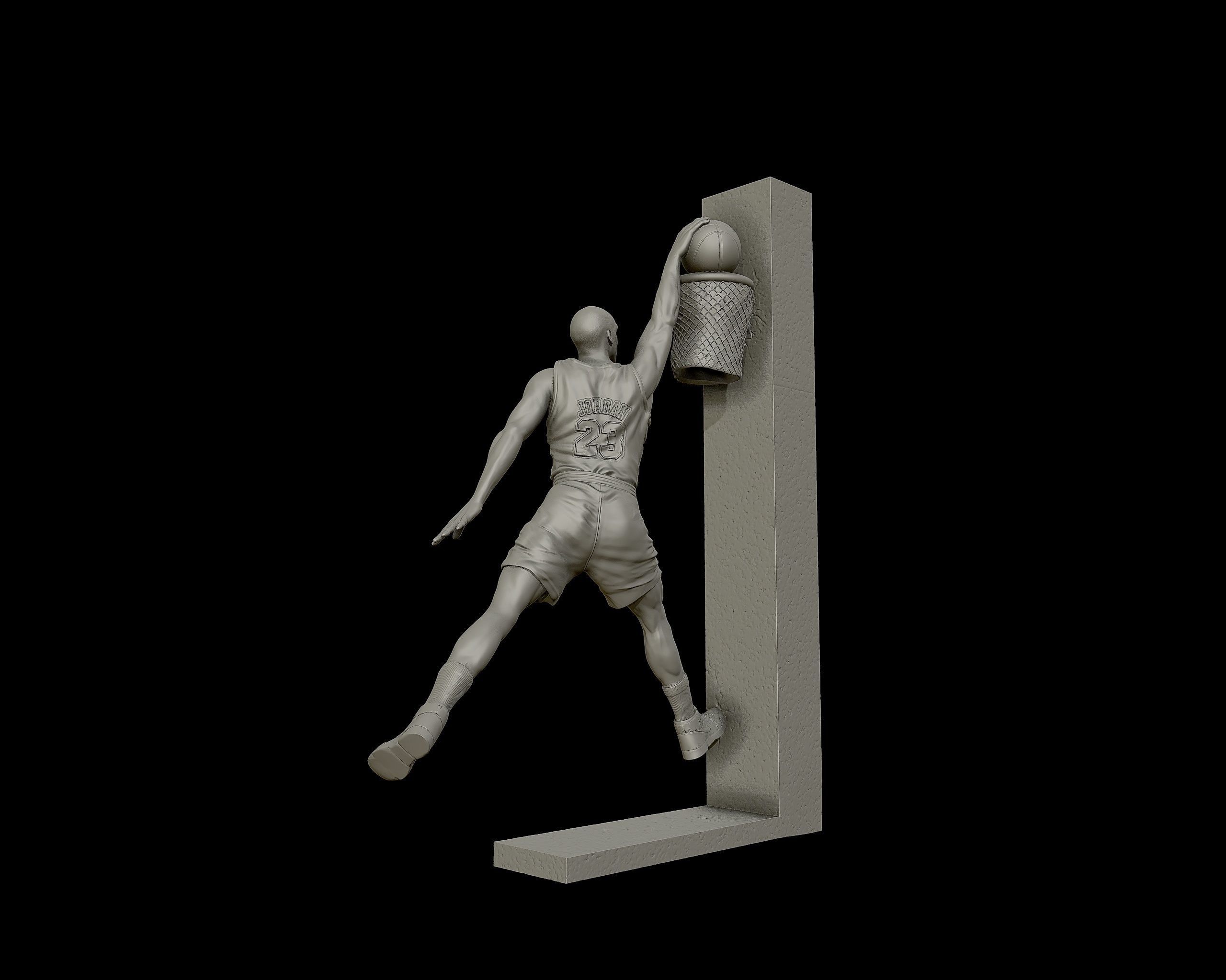 Michael Jordan Dunk Sculpture 3D print model_33