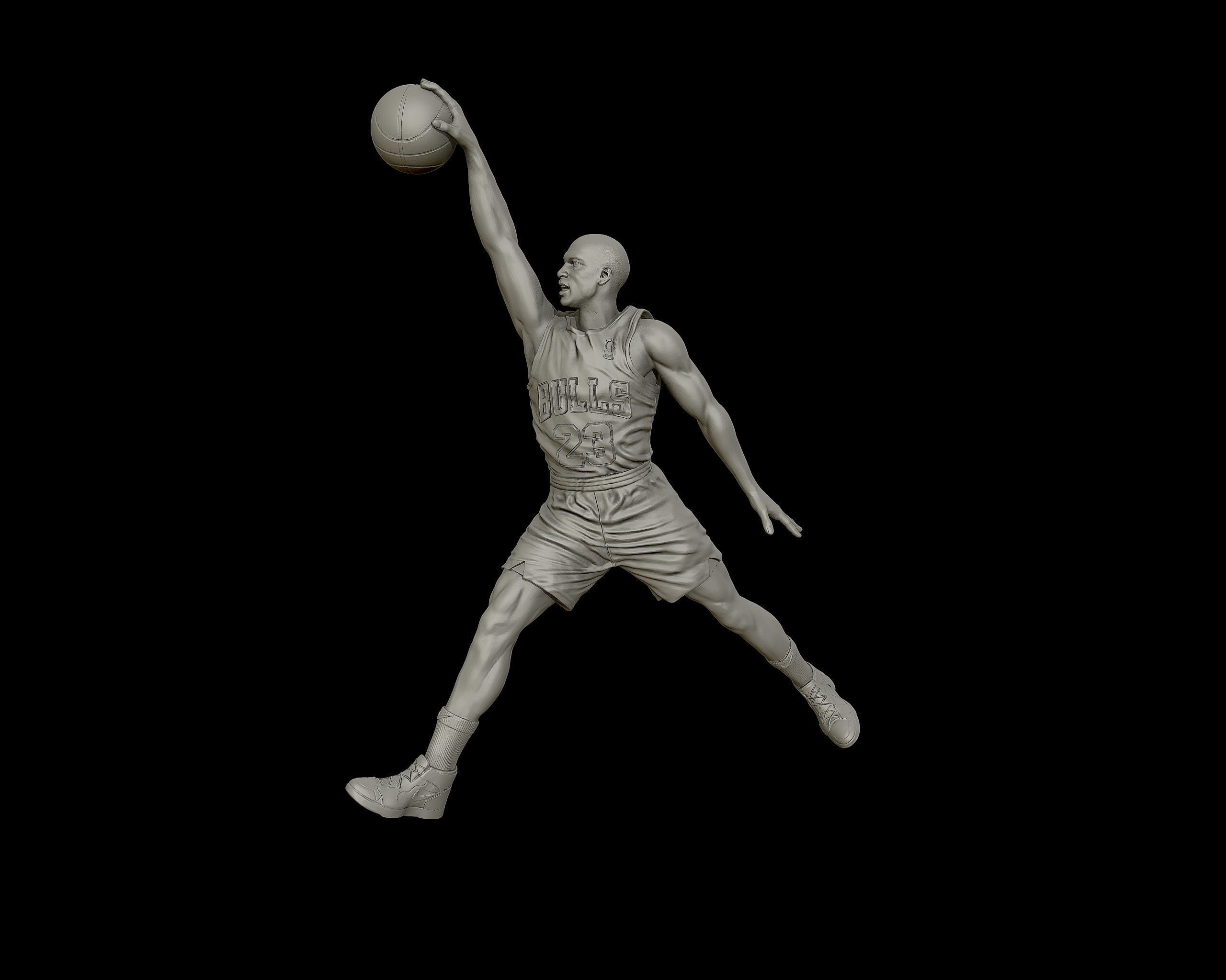 Michael Jordan Dunk Sculpture 3D print model_23