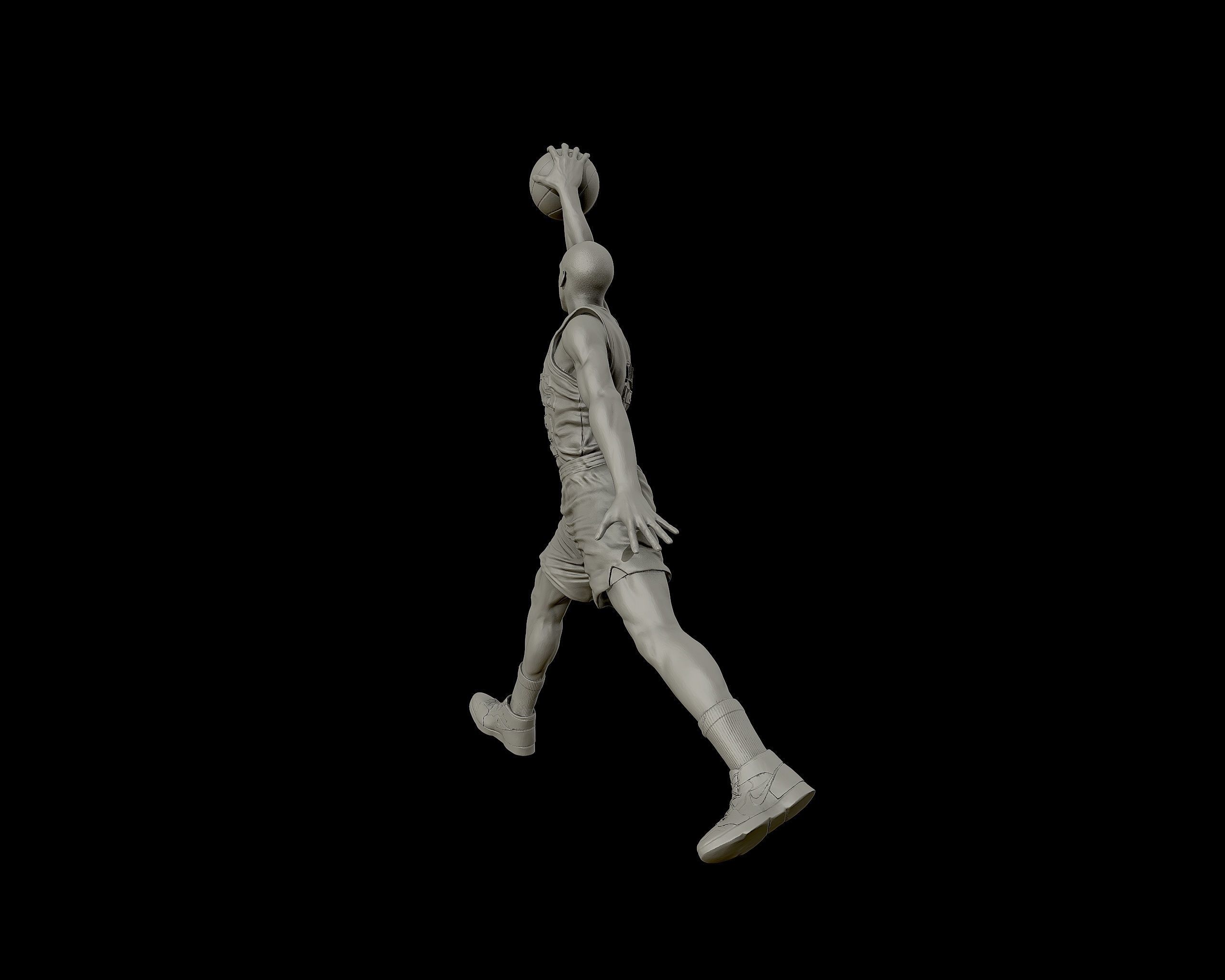 Michael Jordan Dunk Sculpture 3D print model_21