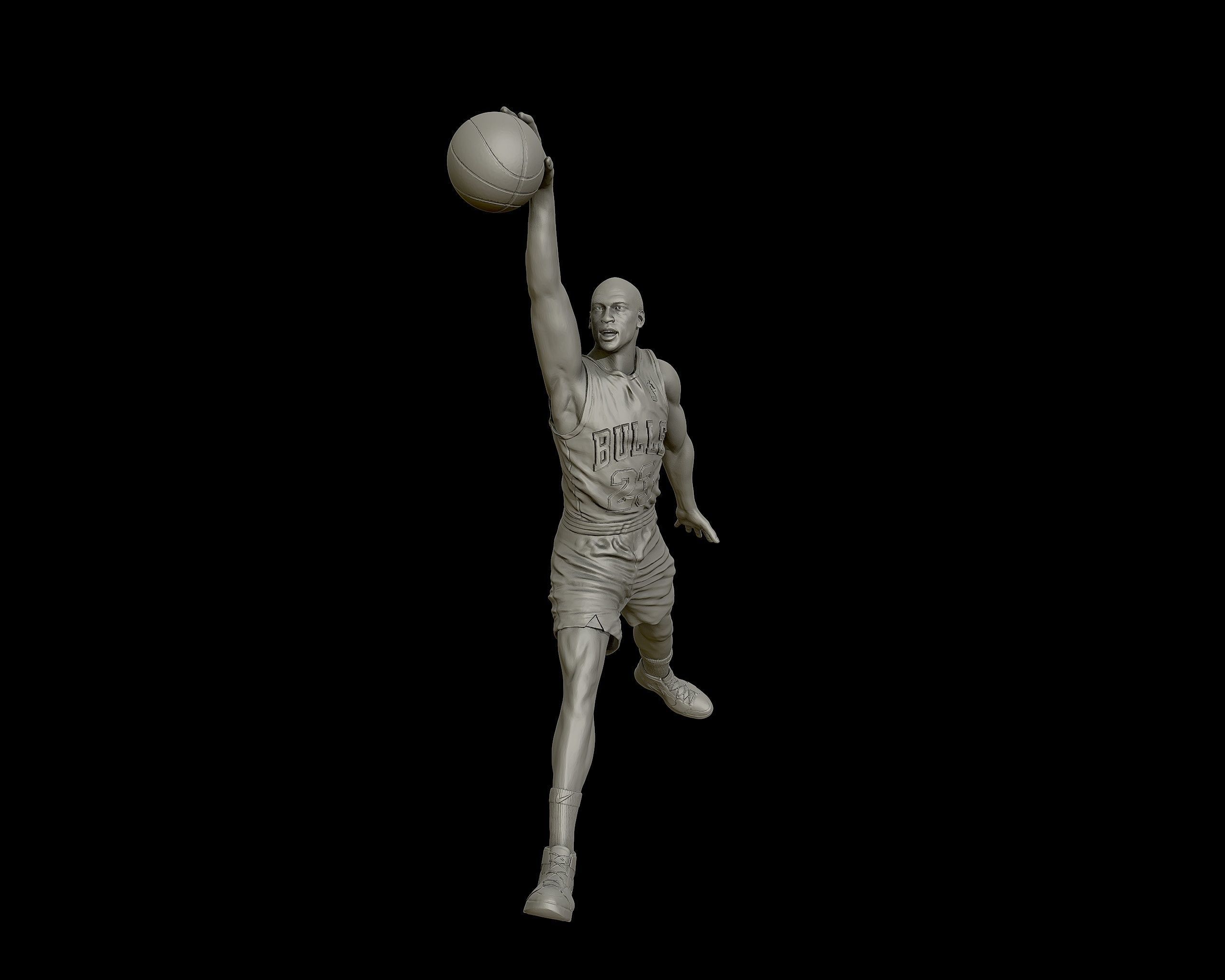 Michael Jordan Dunk Sculpture 3D print model_14