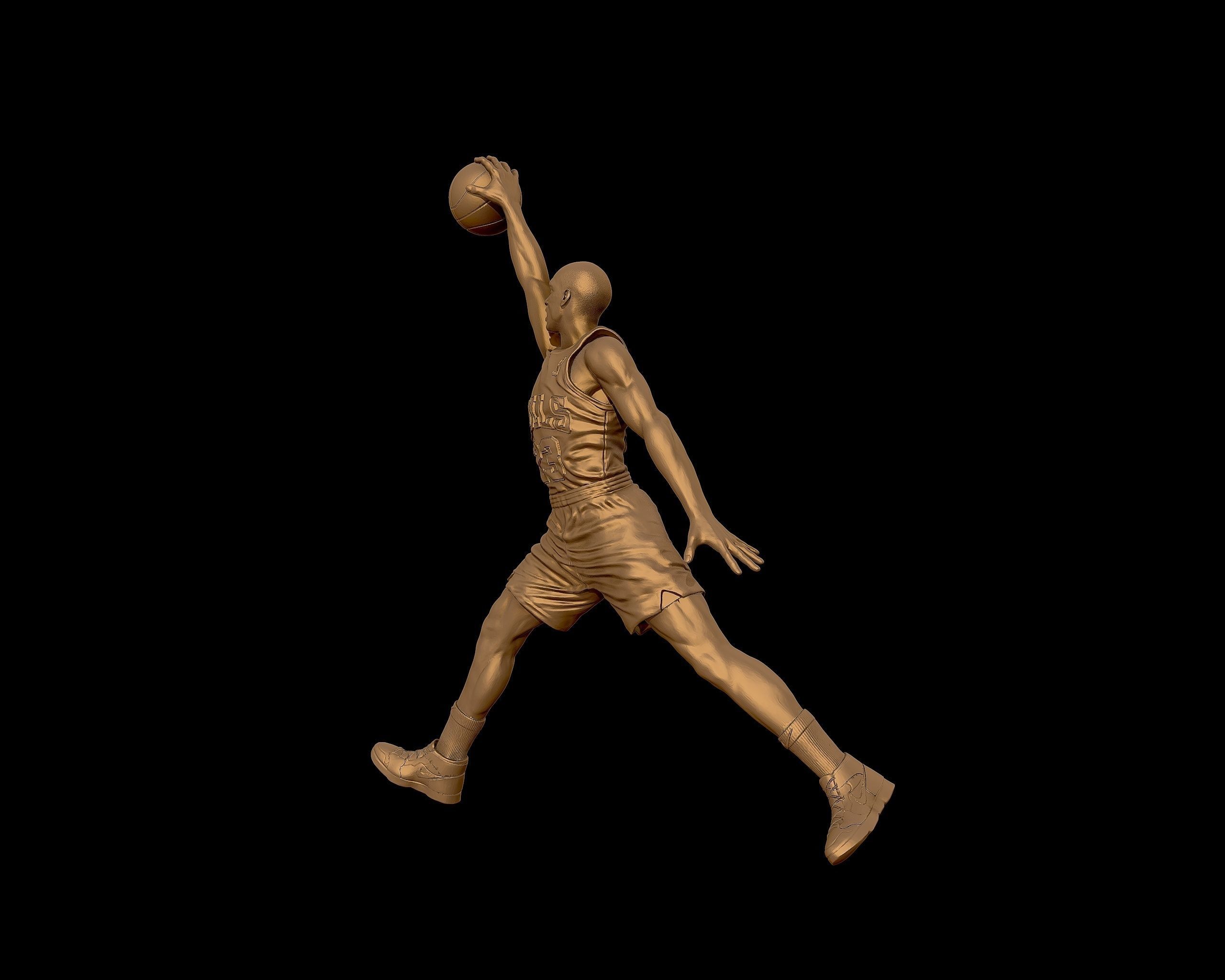 Michael Jordan Dunk Sculpture 3D print model_31