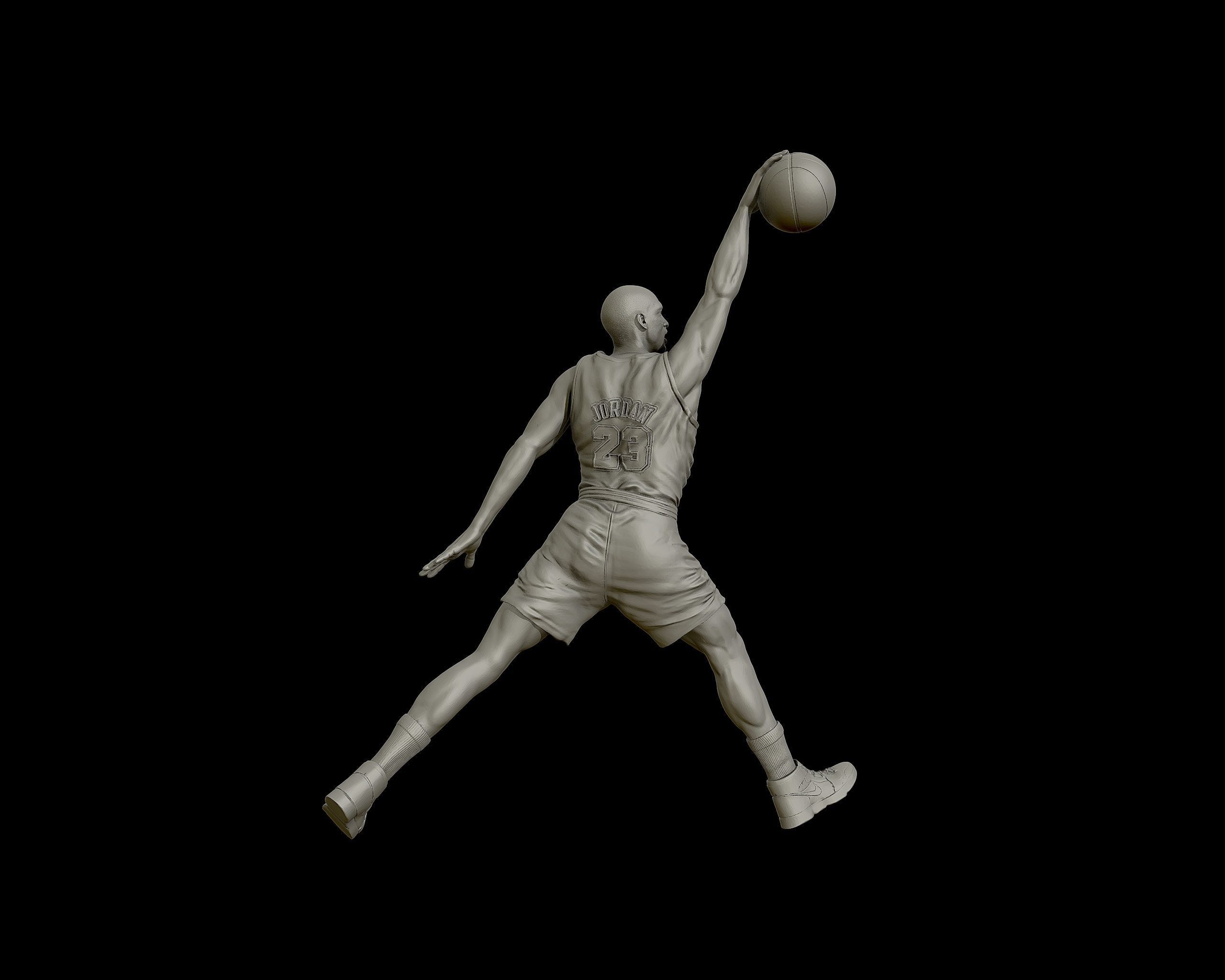 Michael Jordan Dunk Sculpture 3D print model_18