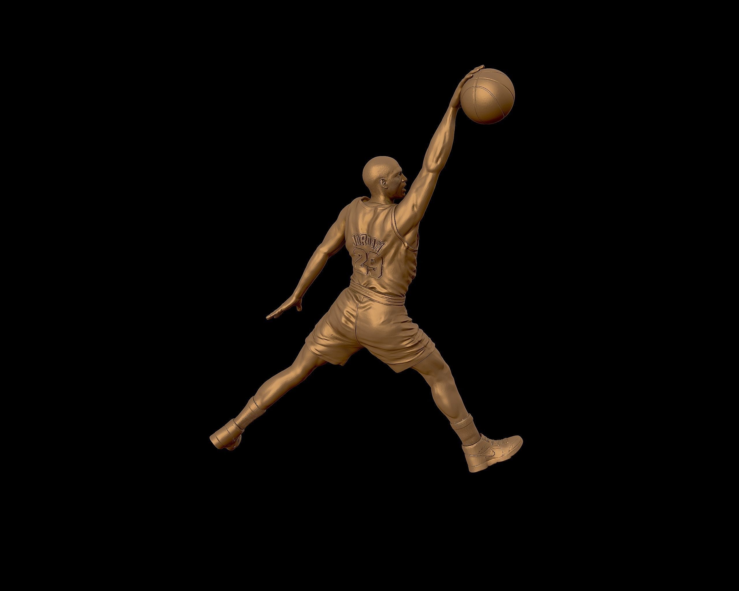 Michael Jordan Dunk Sculpture 3D print model_28