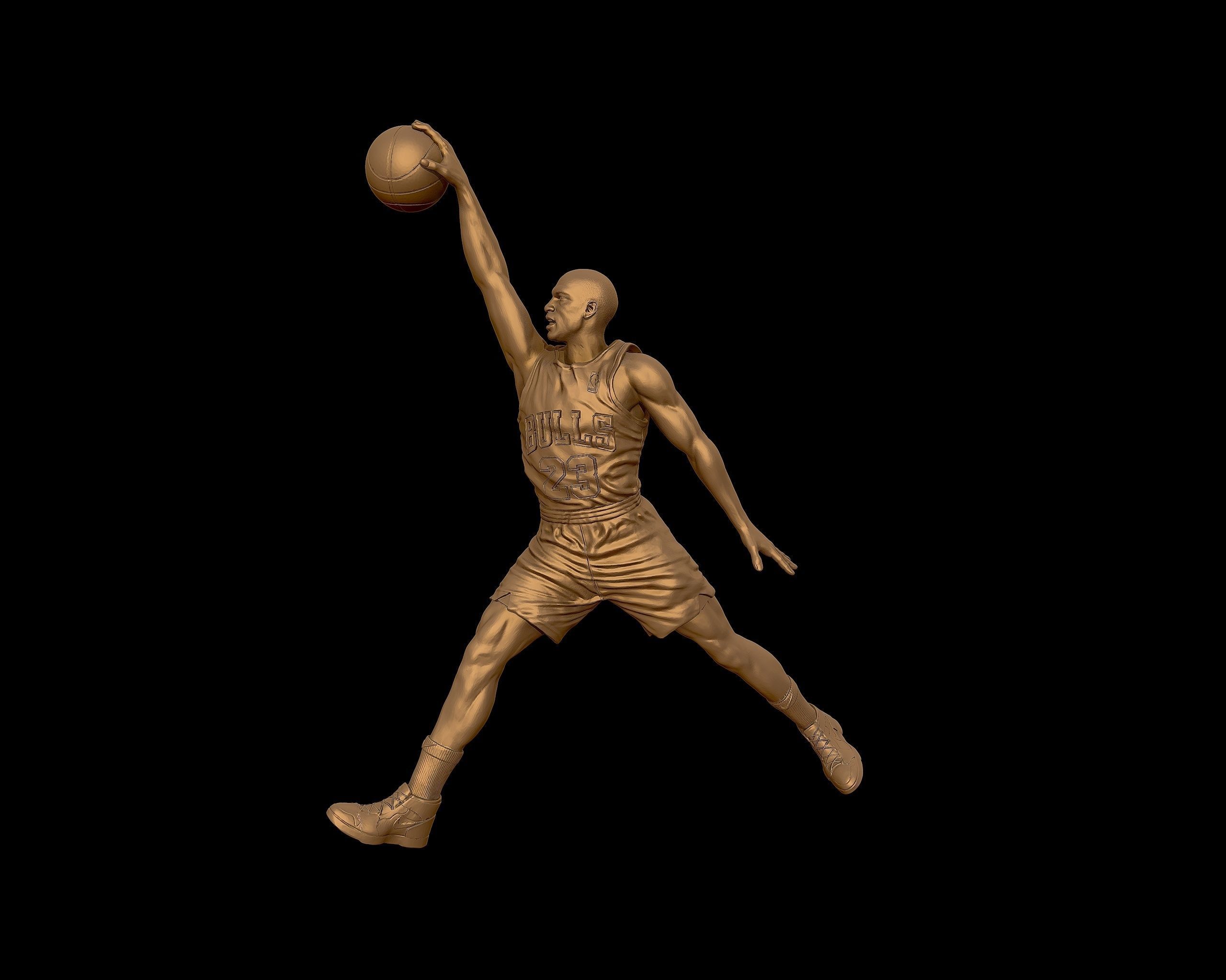Michael Jordan Dunk Sculpture 3D print model_24