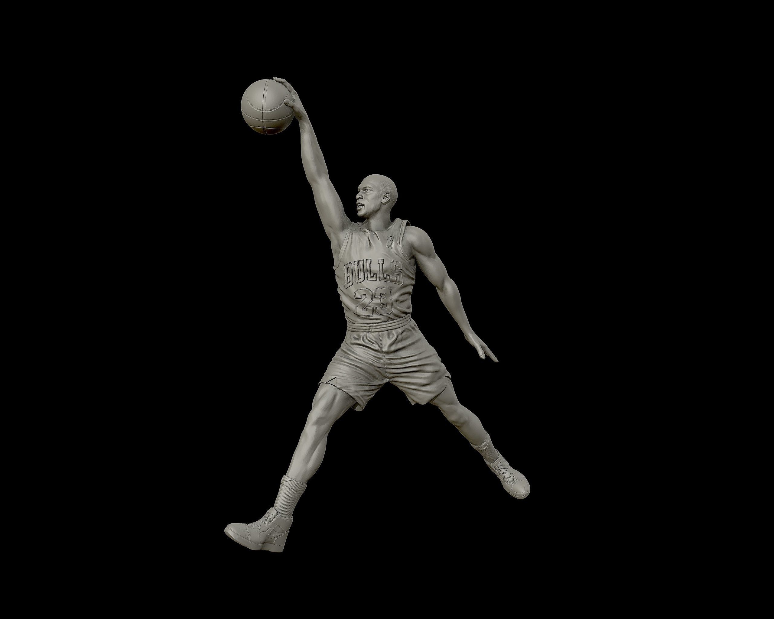 Michael Jordan Dunk Sculpture 3D print model_12