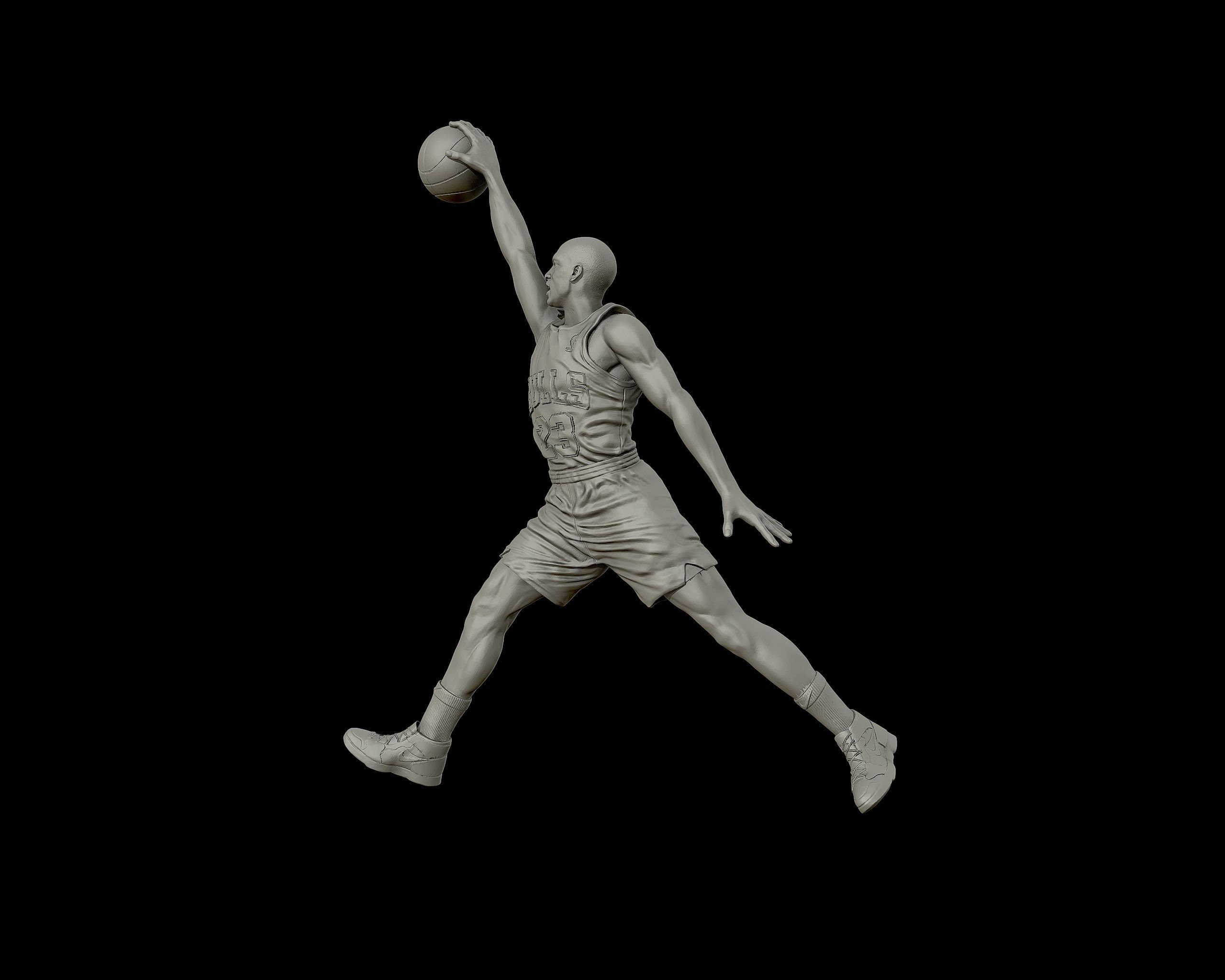 Michael Jordan Dunk Sculpture 3D print model_22