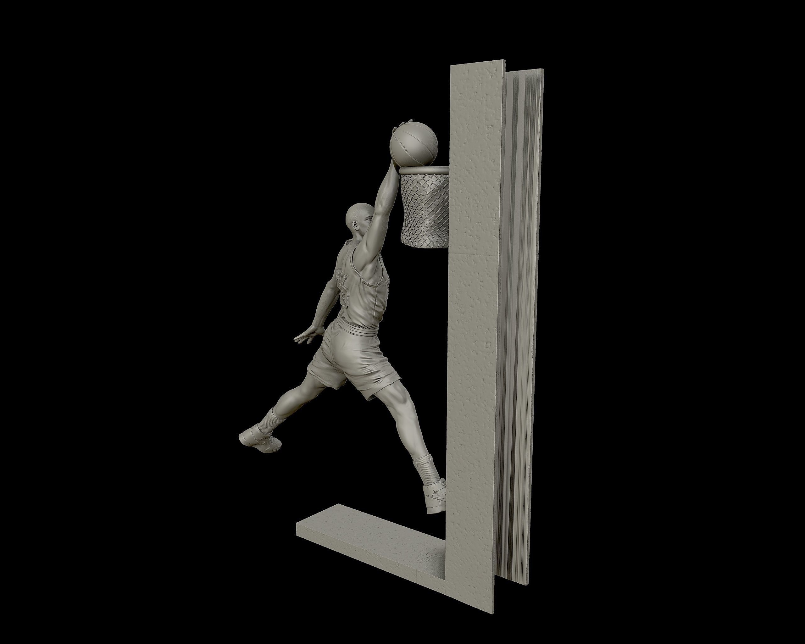 Michael Jordan Dunk Sculpture 3D print model_10