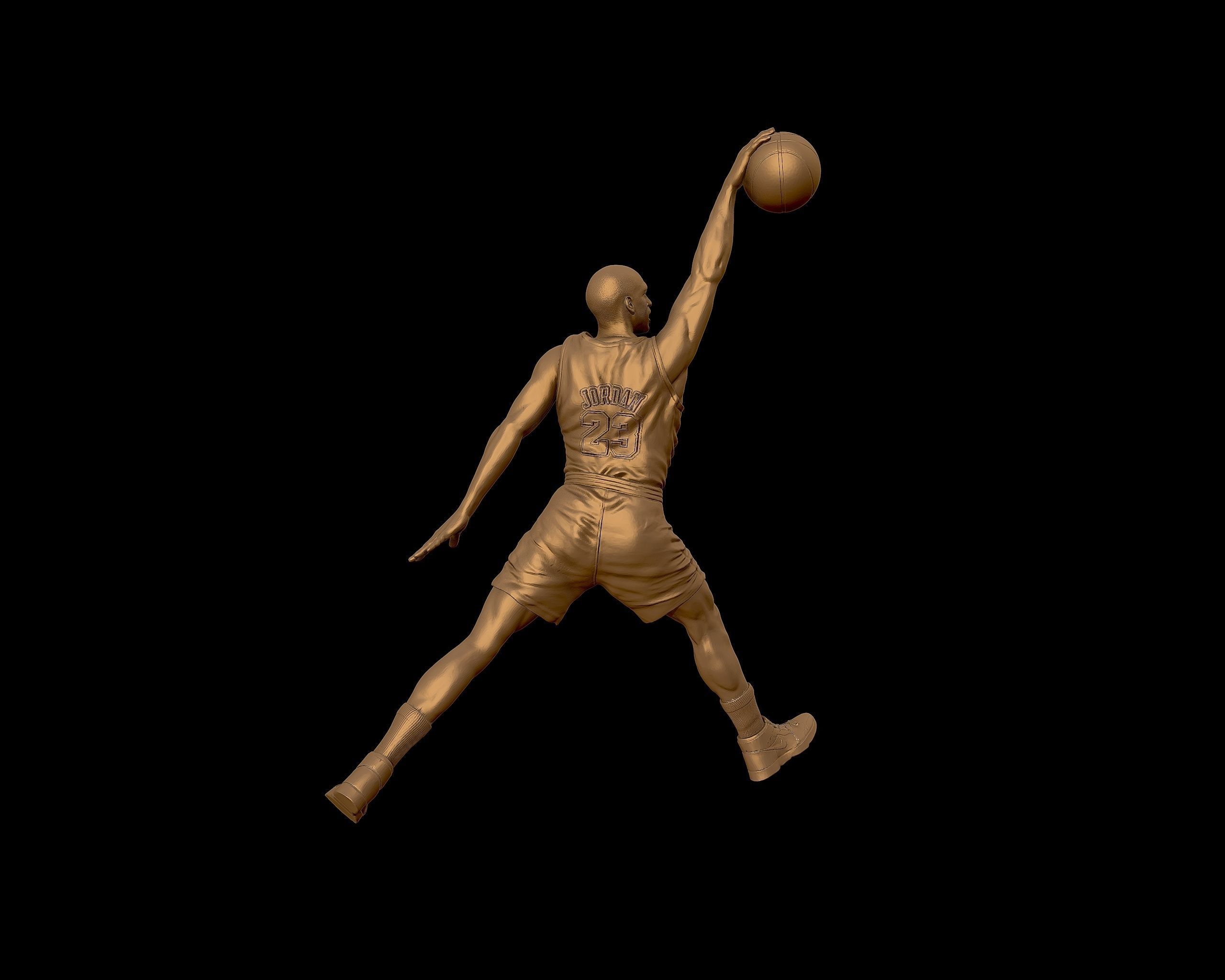 Michael Jordan Dunk Sculpture 3D print model_29