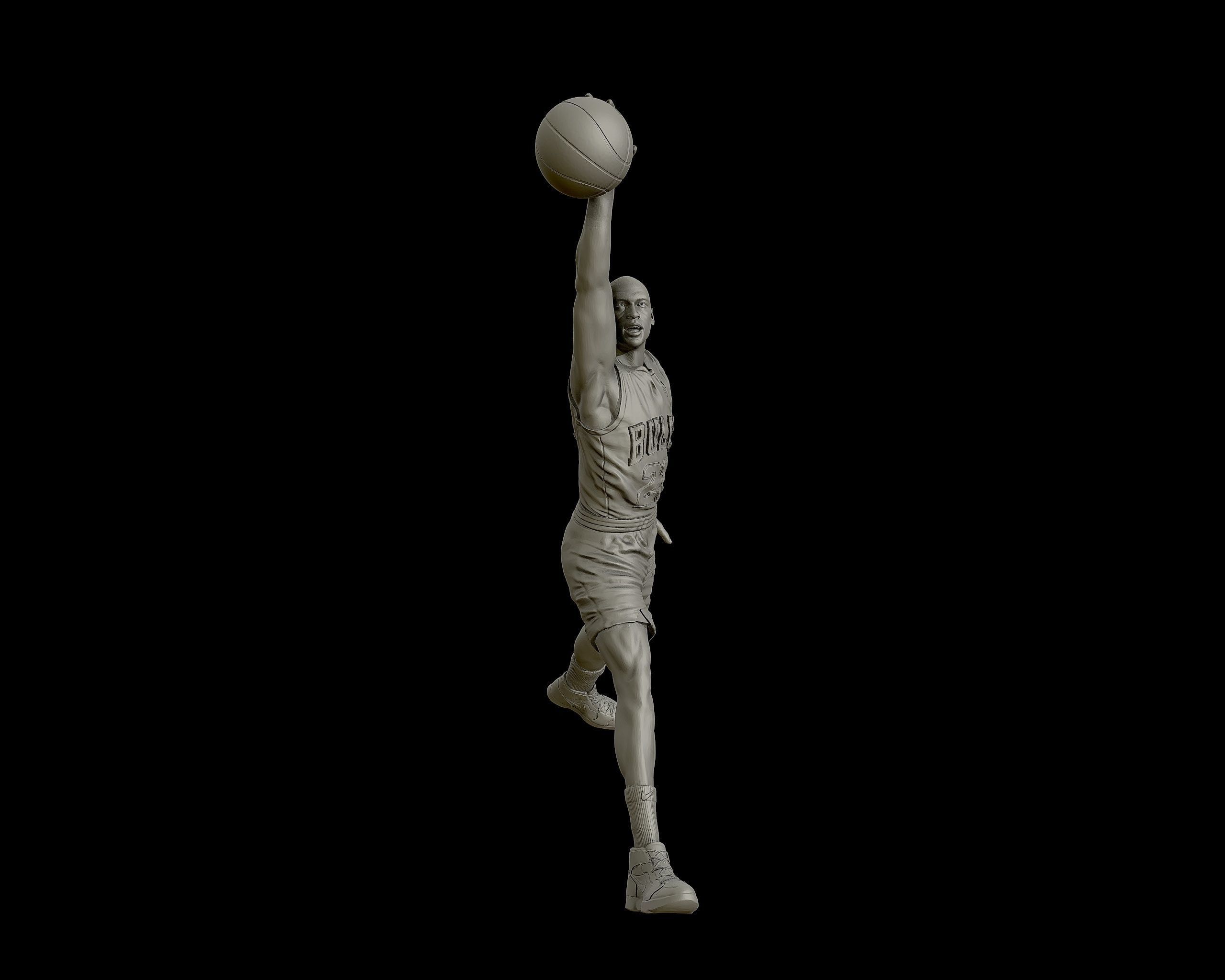 Michael Jordan Dunk Sculpture 3D print model_15