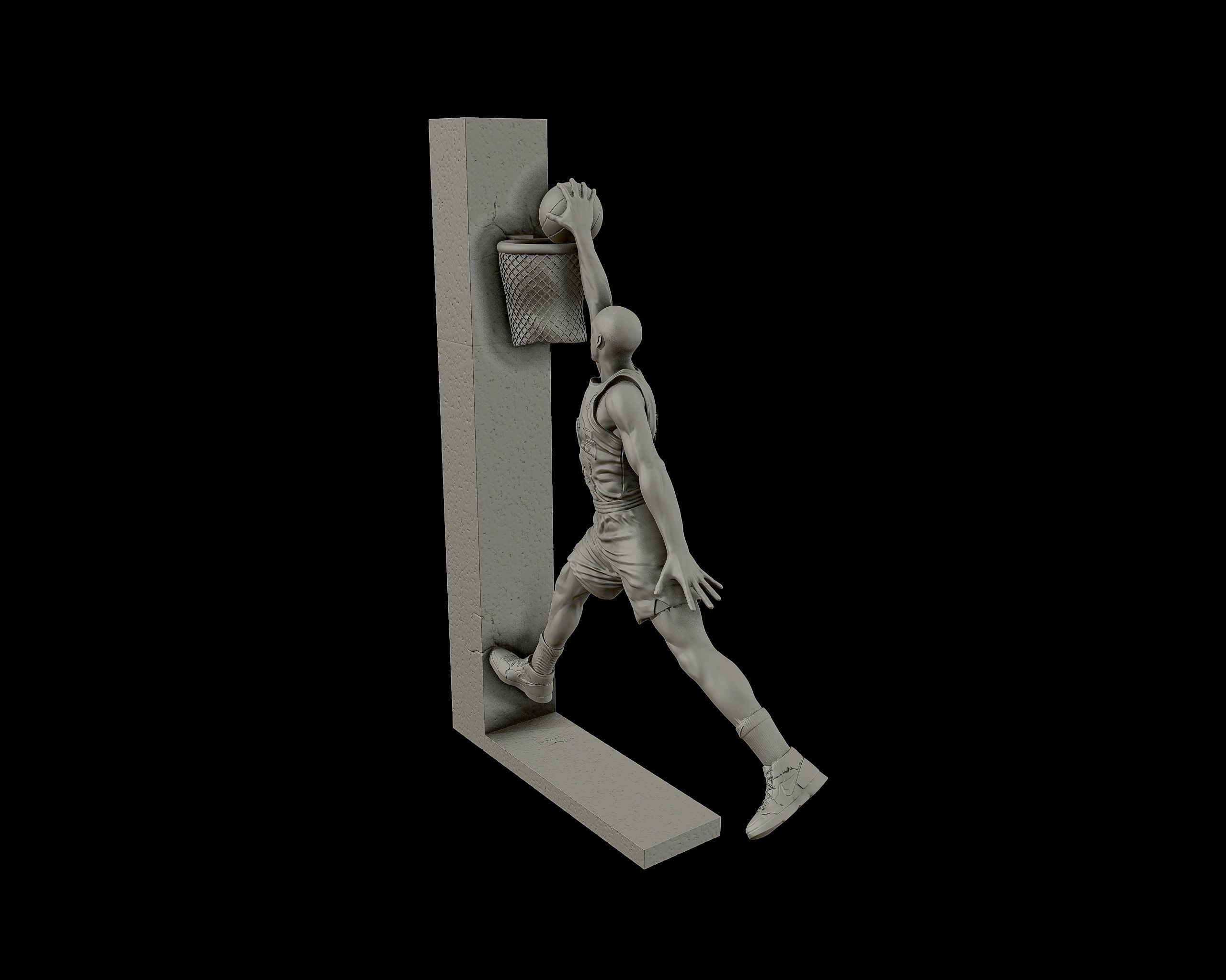 Michael Jordan Dunk Sculpture 3D print model_32
