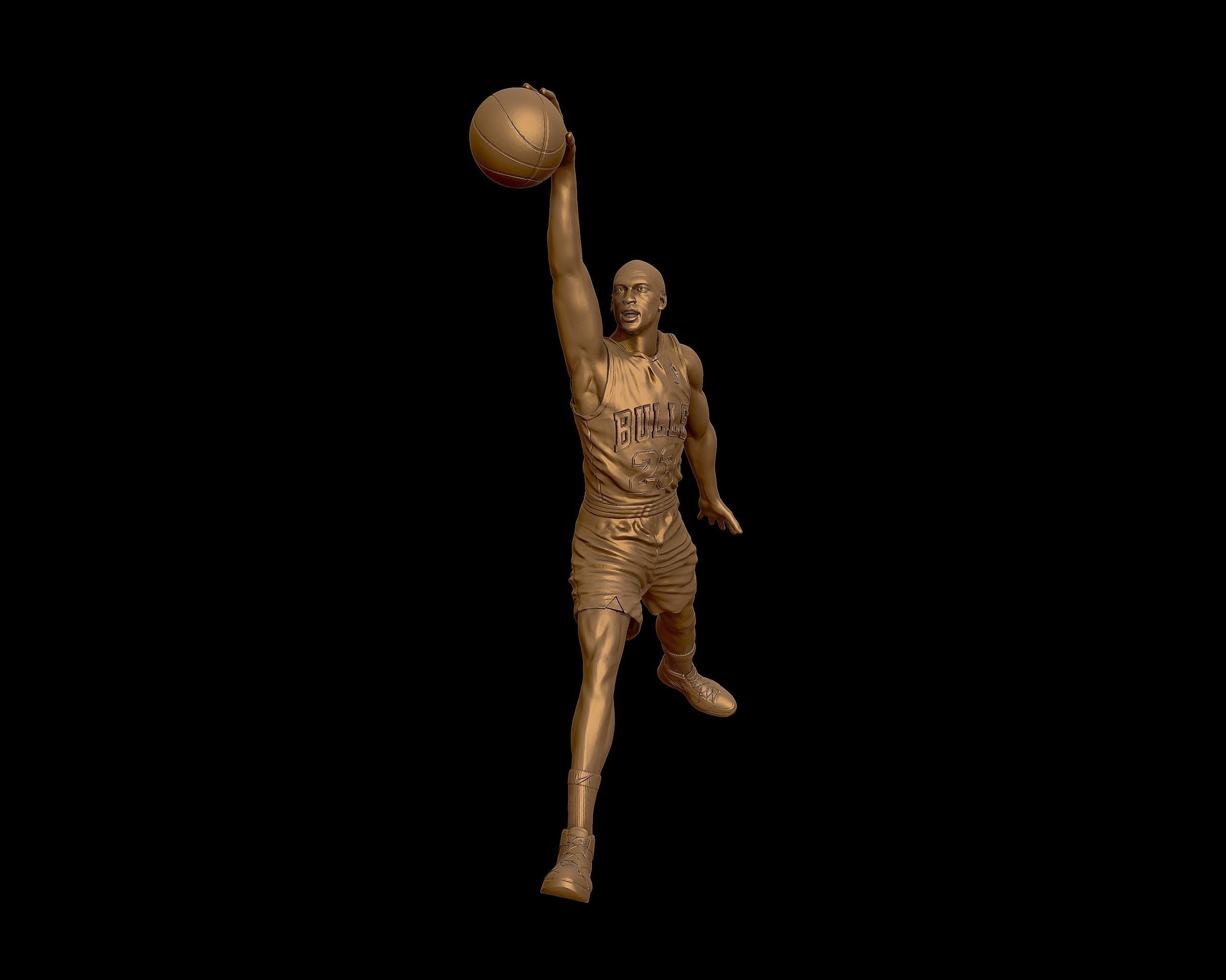 Michael Jordan Dunk Sculpture 3D print model_26