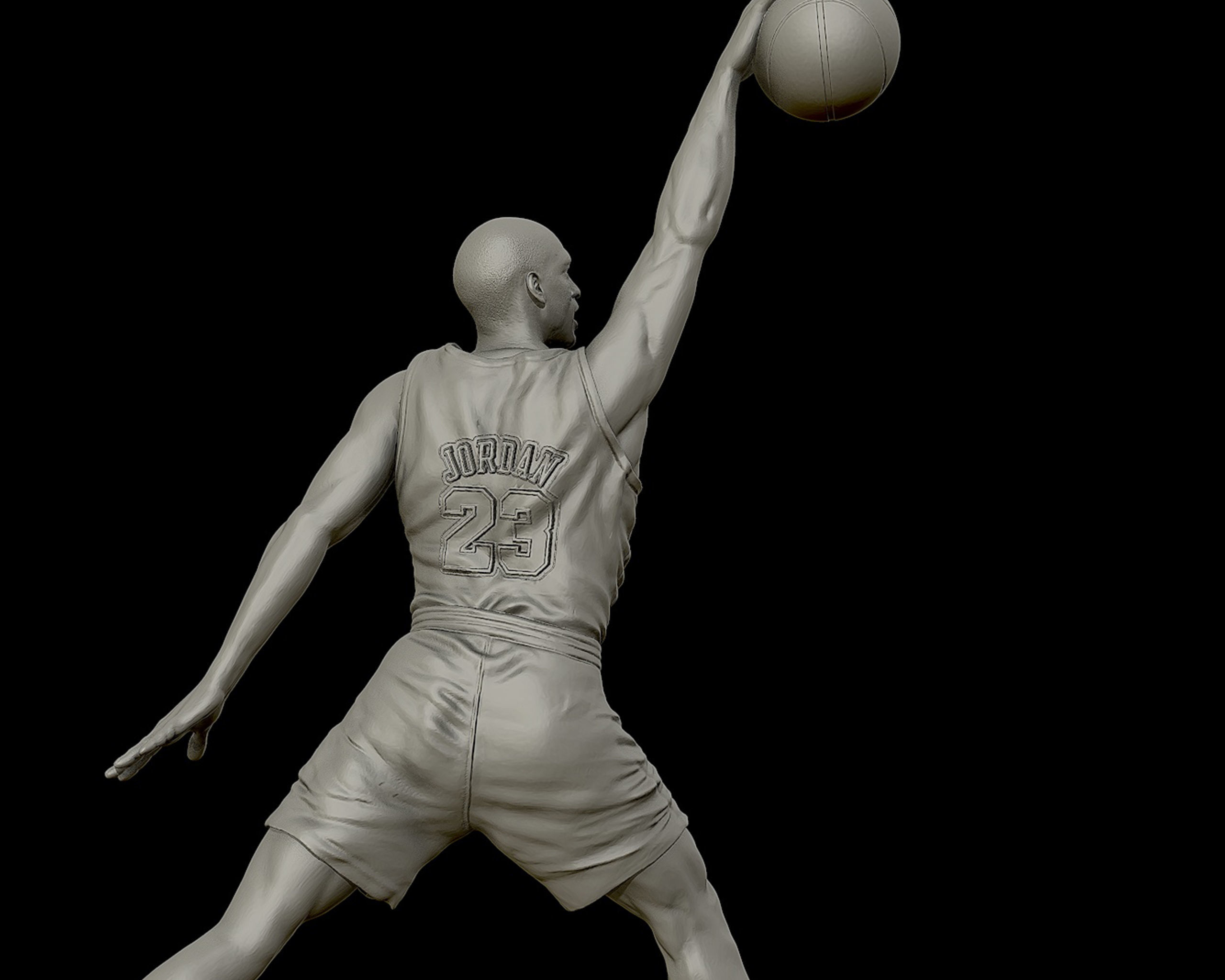 Michael Jordan Dunk Sculpture 3D print model_5