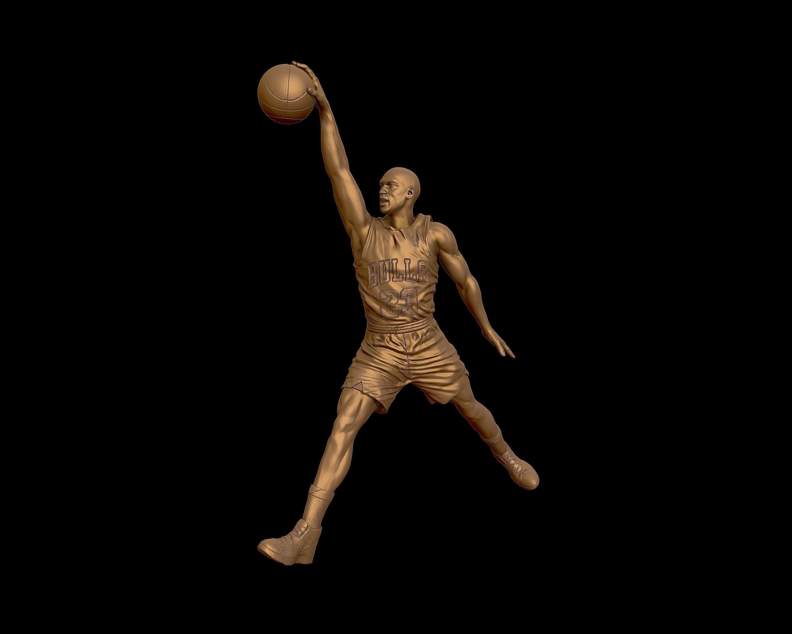 Michael Jordan Dunk Sculpture 3D print model_25