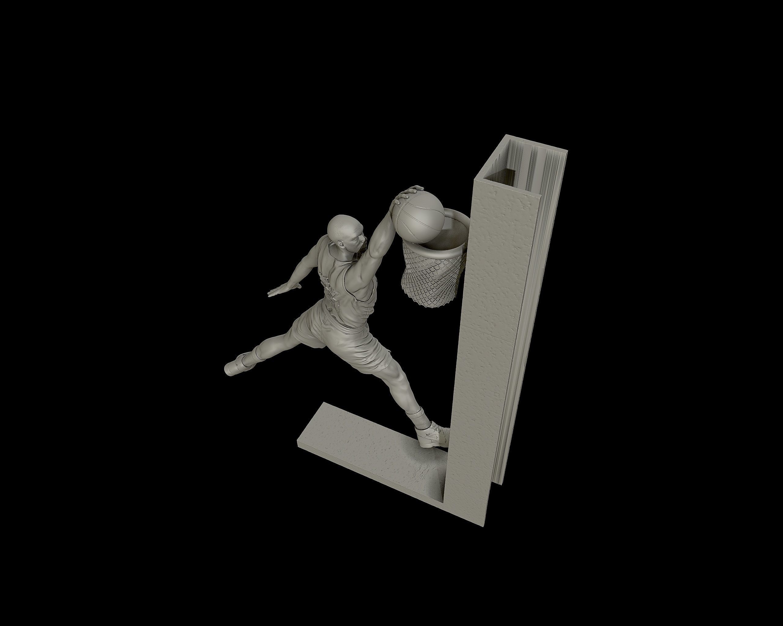Michael Jordan Dunk Sculpture 3D print model_34
