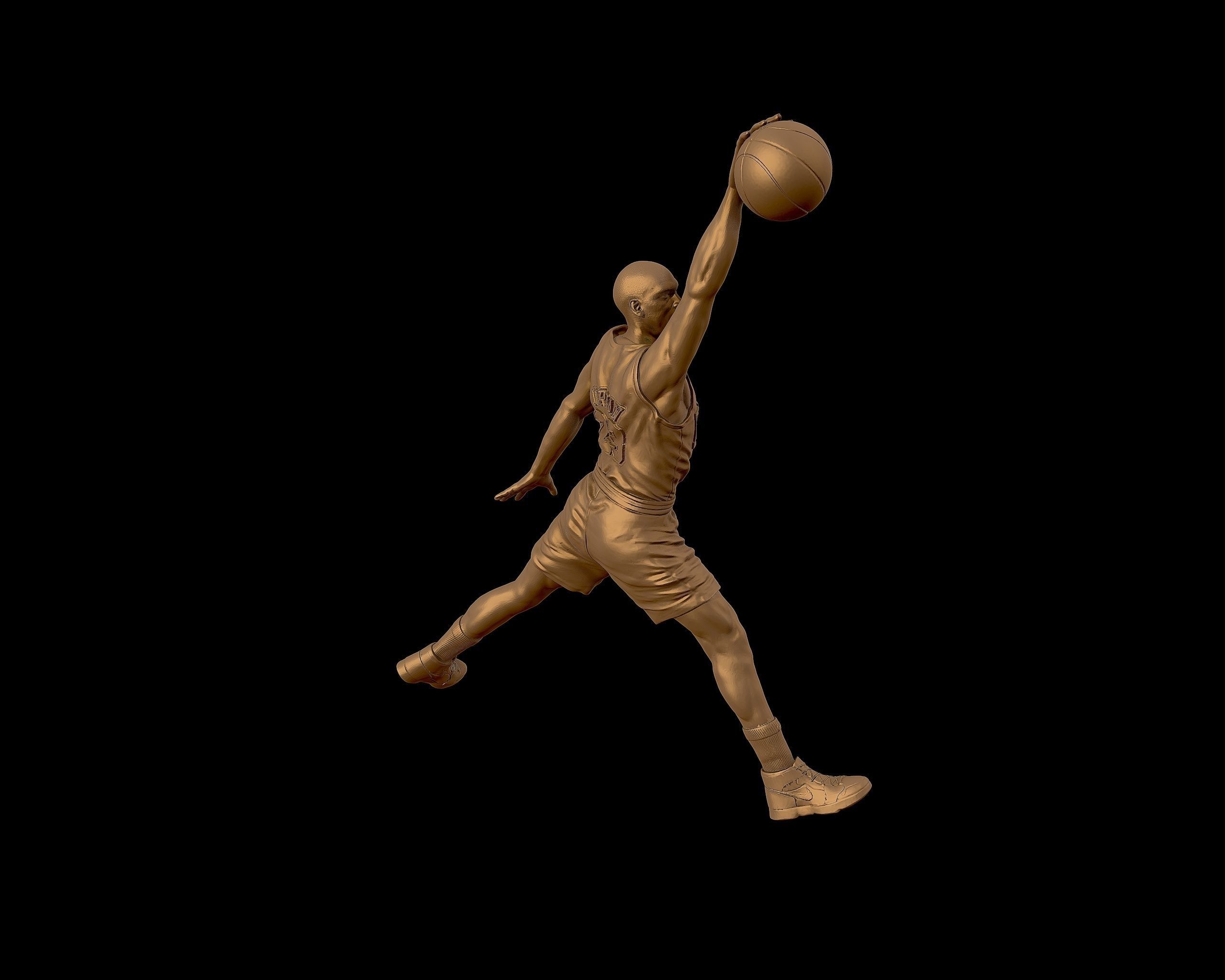 Michael Jordan Dunk Sculpture 3D print model_27