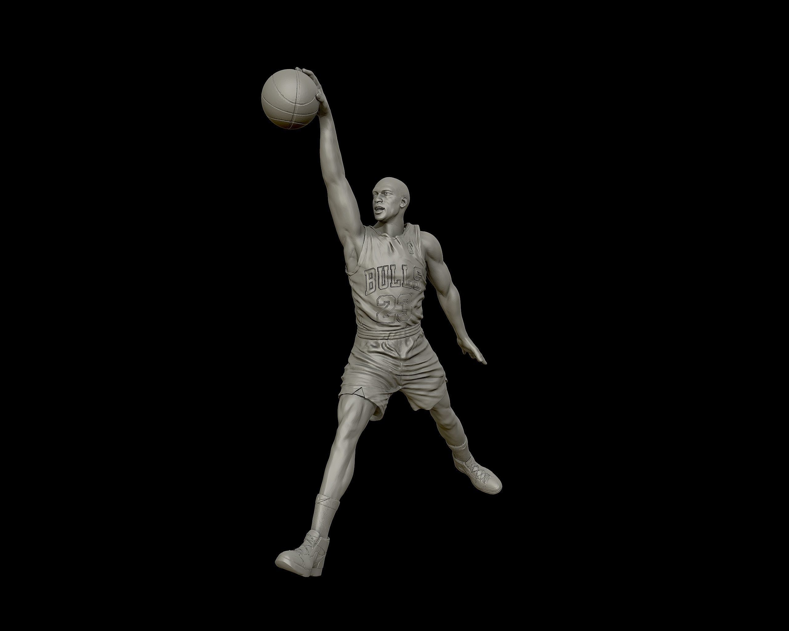 Michael Jordan Dunk Sculpture 3D print model_13