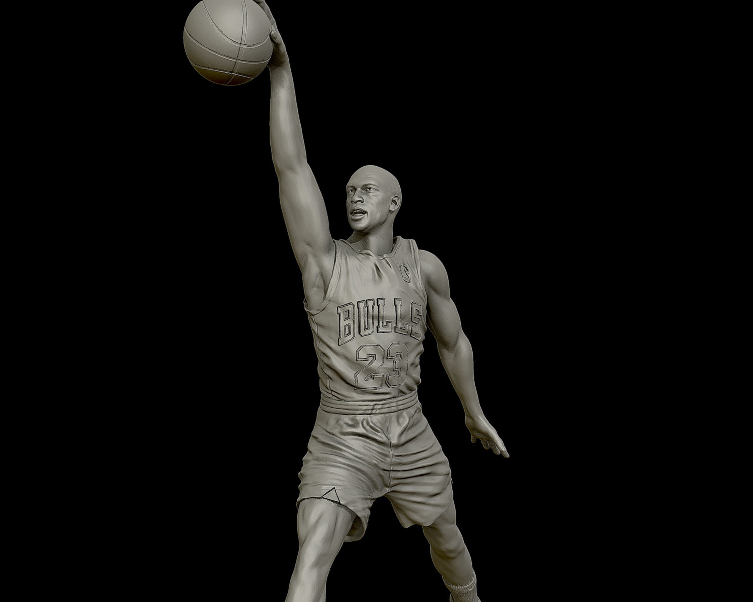 Michael Jordan Dunk Sculpture 3D print model_6