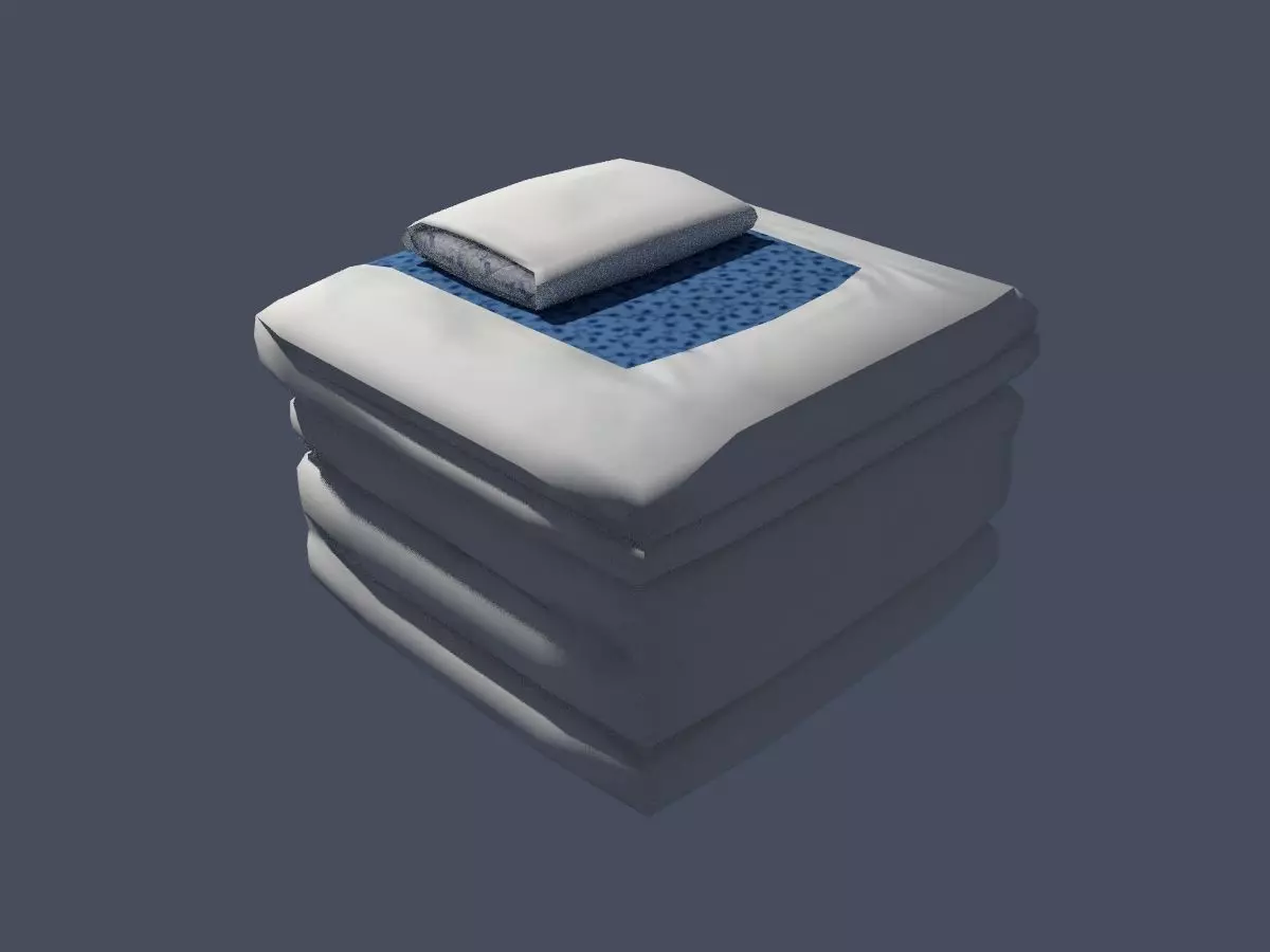 Basic Japanese futon 3D model
