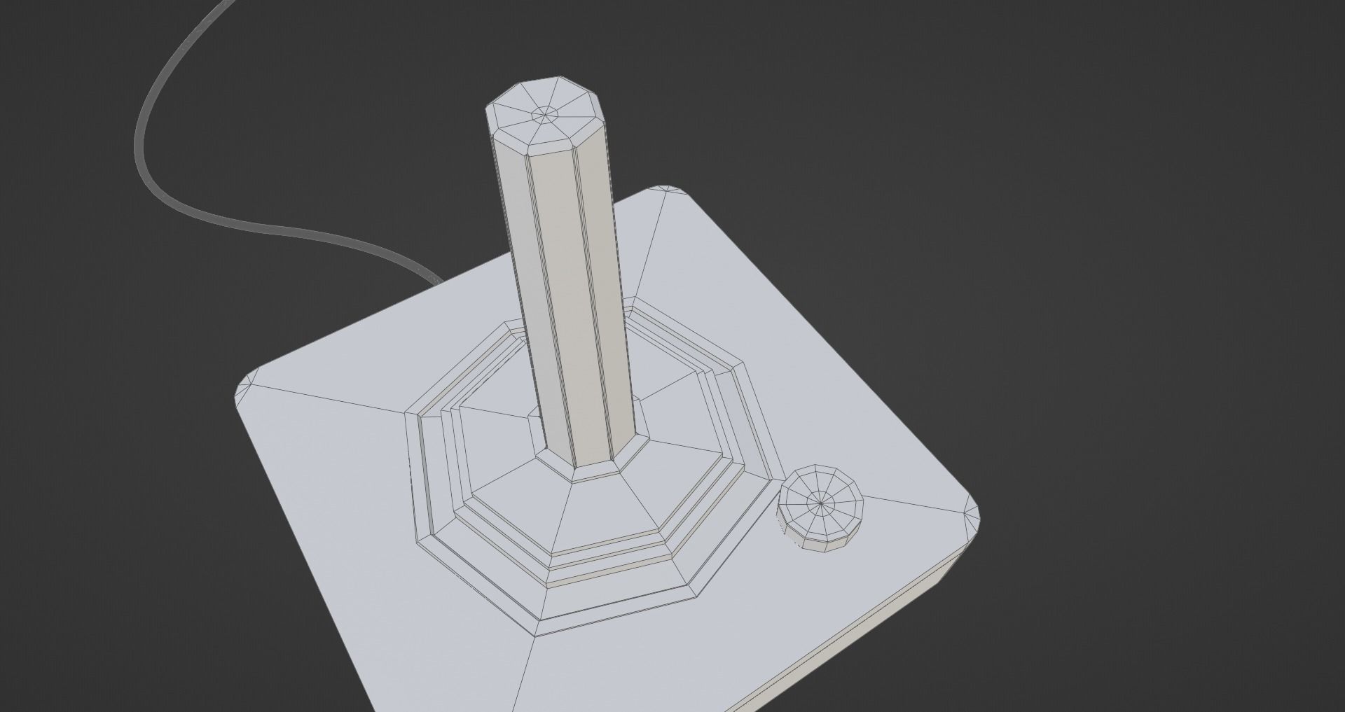 Arcade Joystick classic  Low-poly 3D model_10