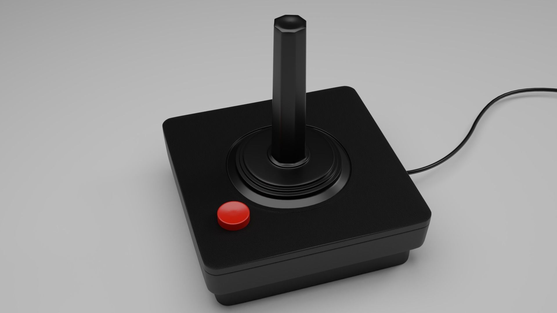 Arcade Joystick classic  Low-poly 3D model_3