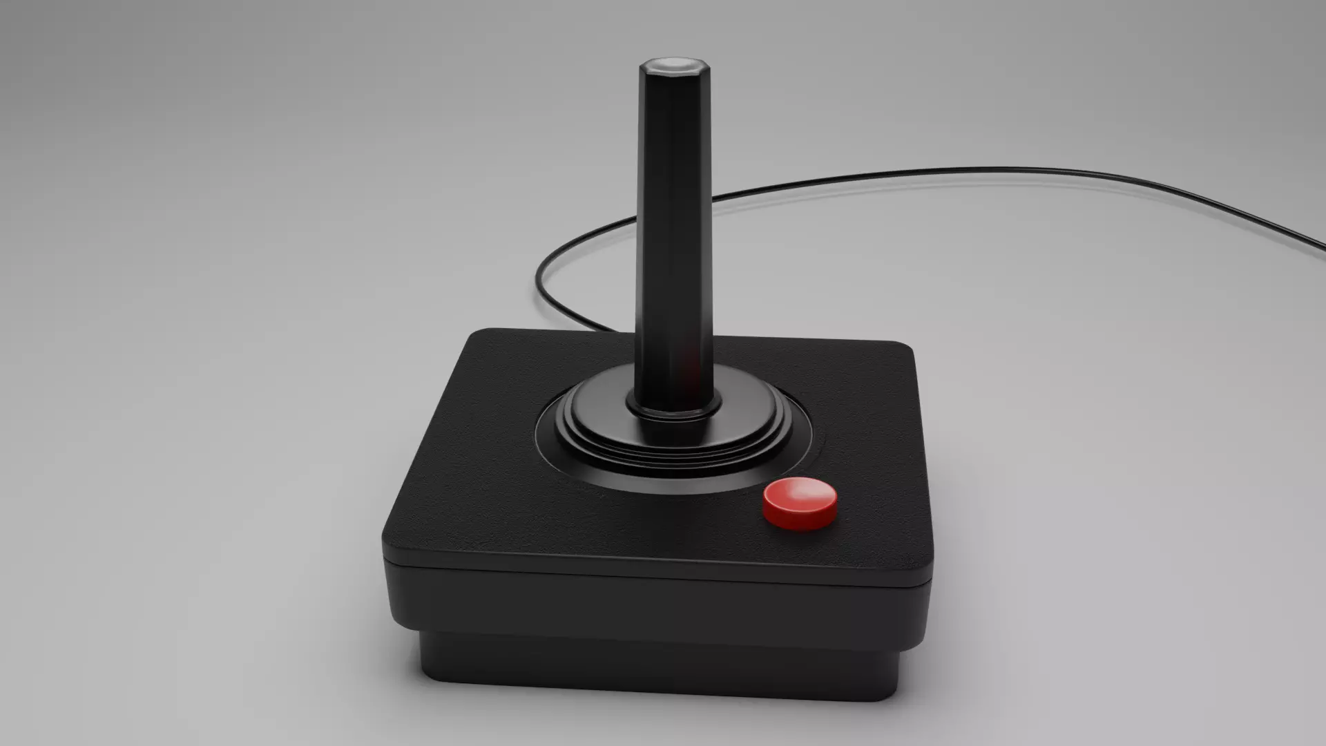 Arcade Joystick classic  Low-poly 3D model_0