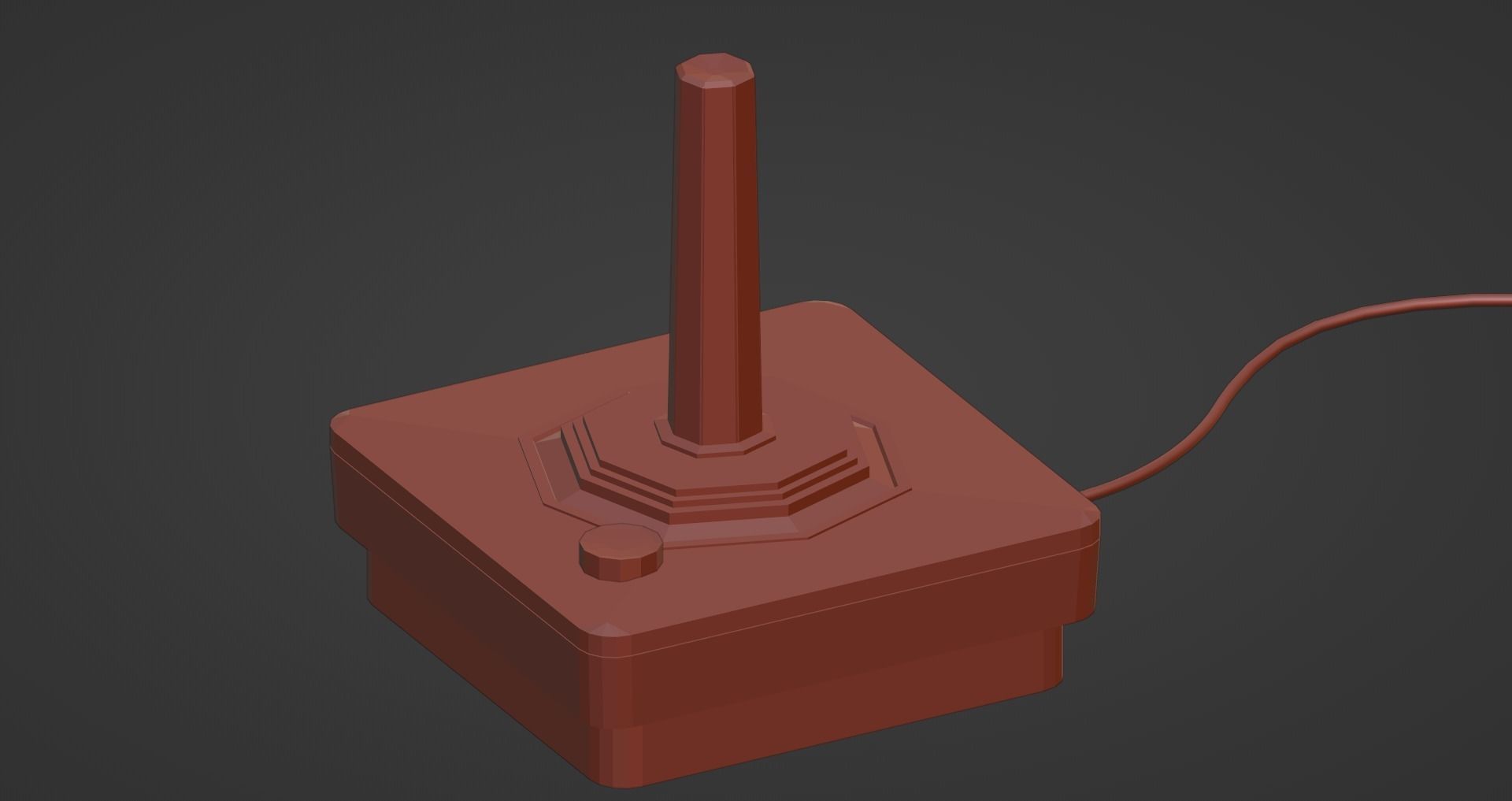 Arcade Joystick classic  Low-poly 3D model_6