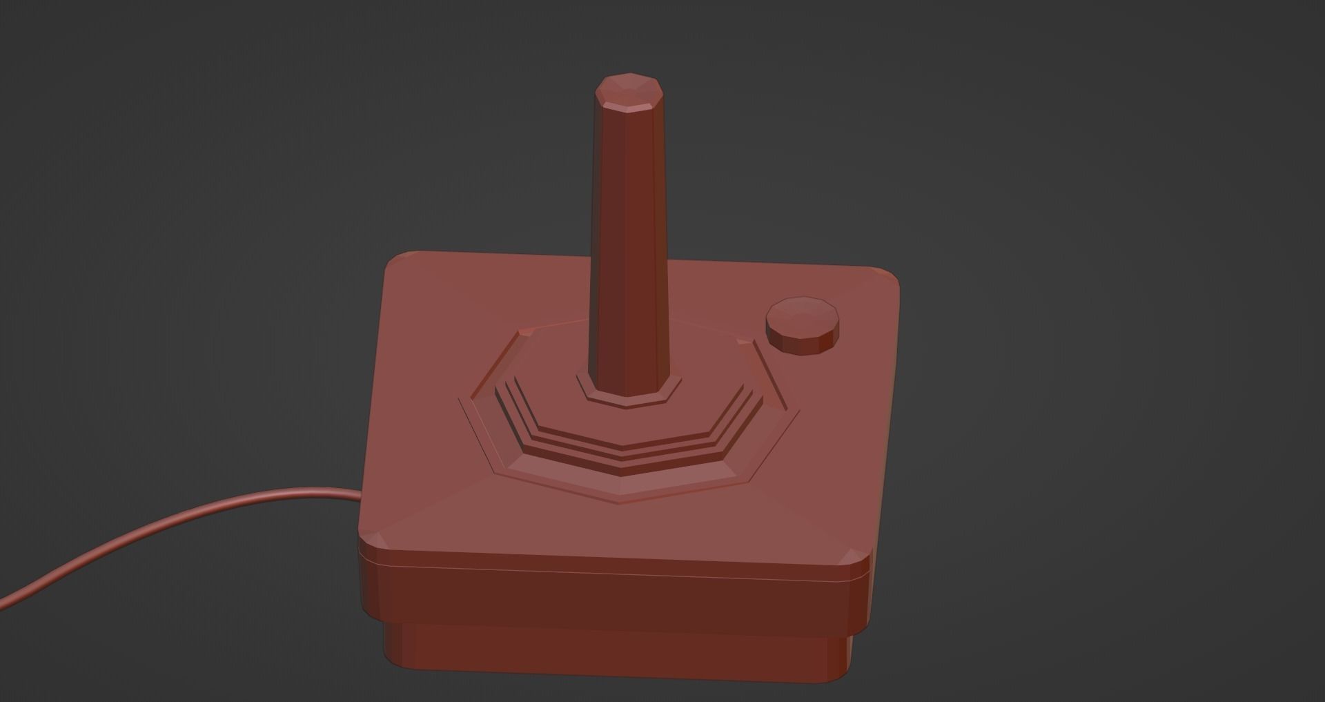 Arcade Joystick classic  Low-poly 3D model_5